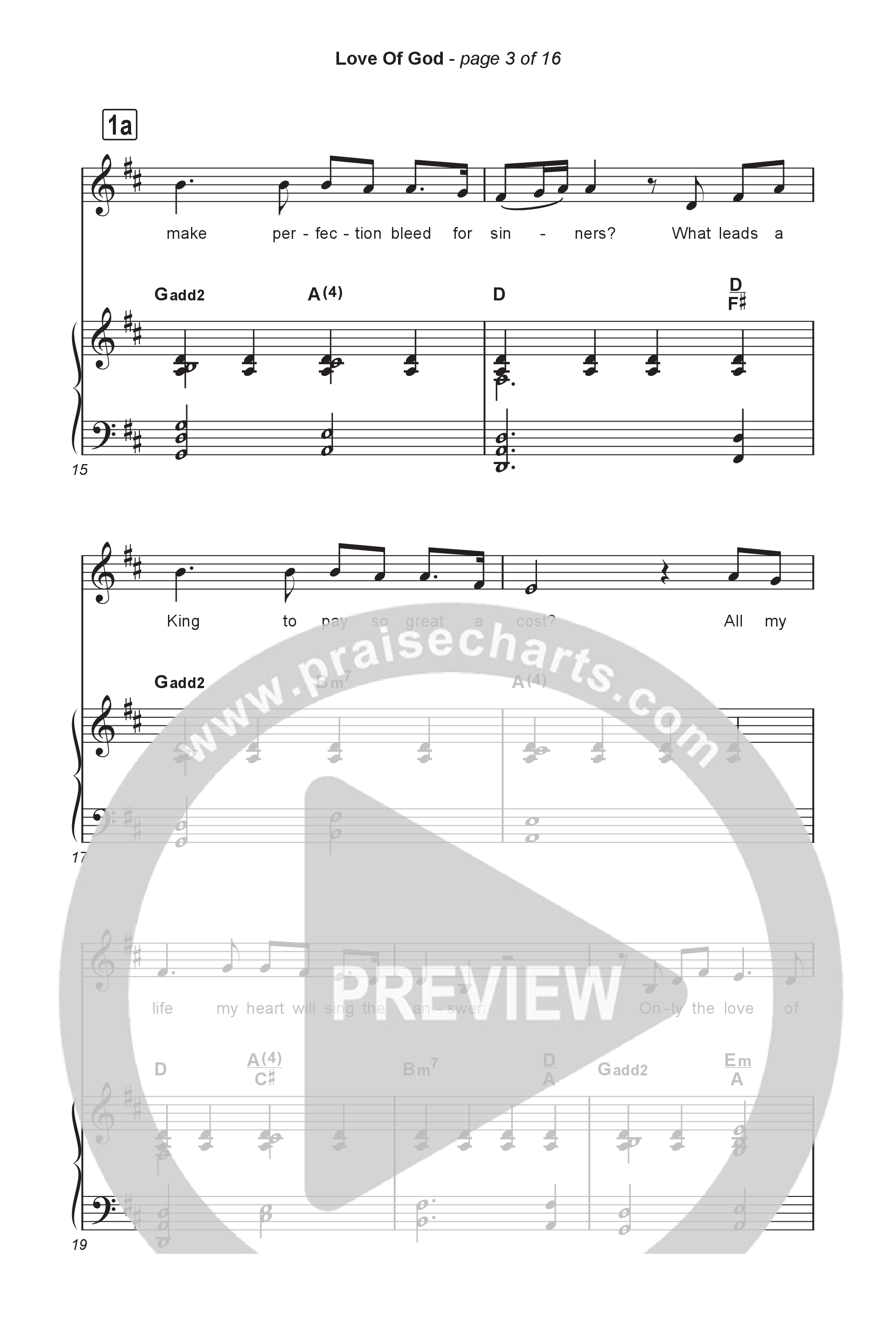 Love Of God (Choral/SATB) Octavo (SATB & Pno) (Travis Cottrell / Arr. Mason Brown)