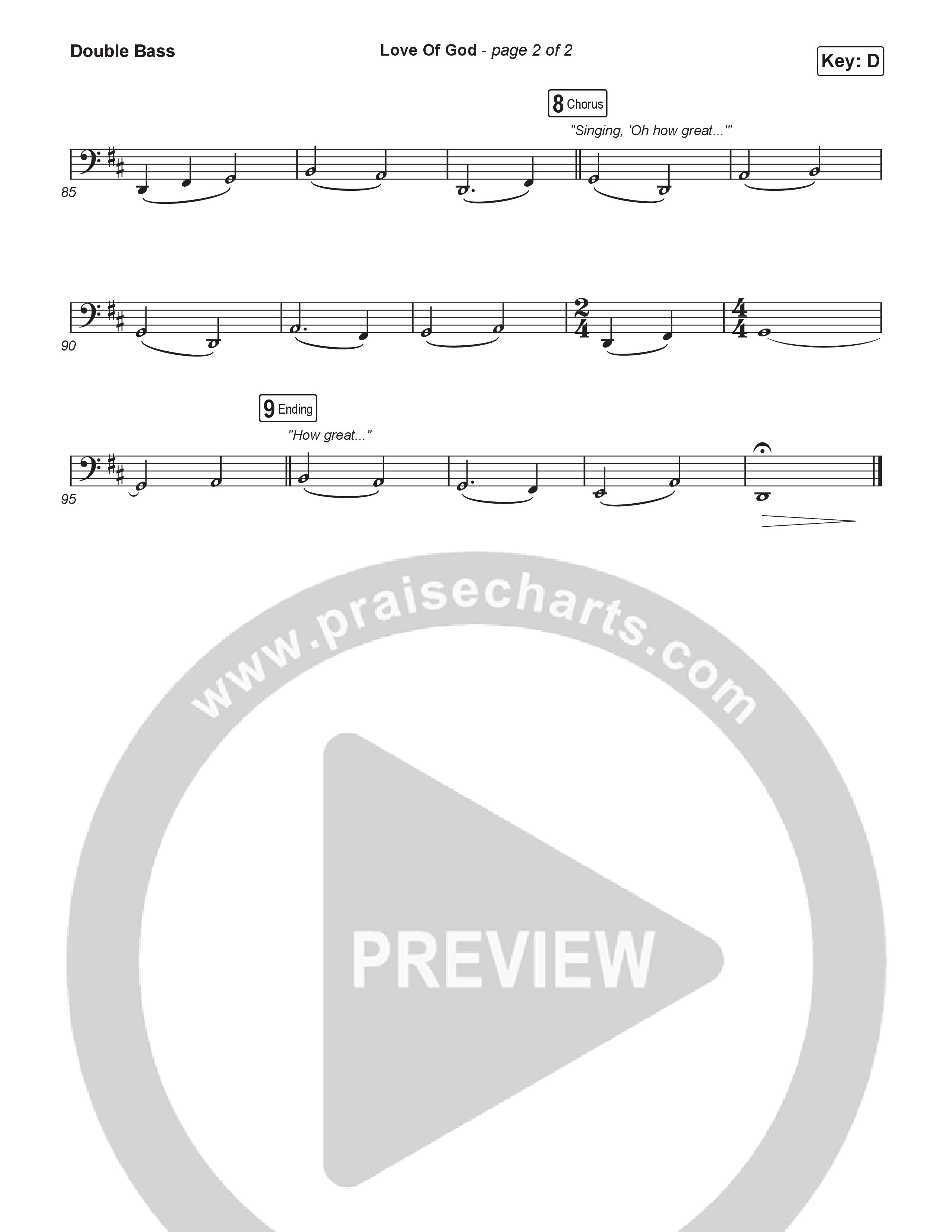 Love Of God (Choral/SATB) String Bass (Travis Cottrell / Arr. Mason Brown)