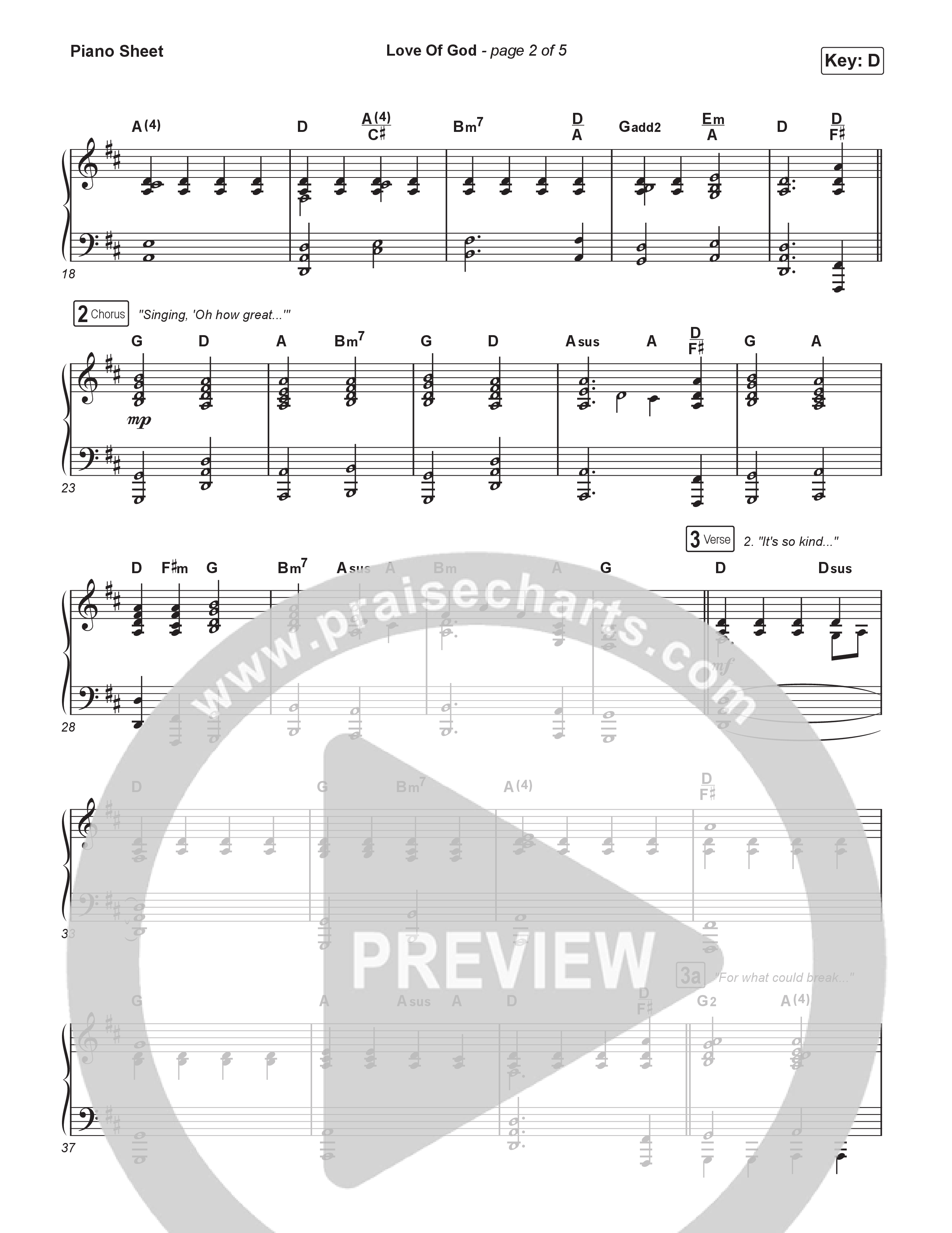 Love Of God (Choral/SATB) Piano Sheet (Travis Cottrell / Arr. Mason Brown)