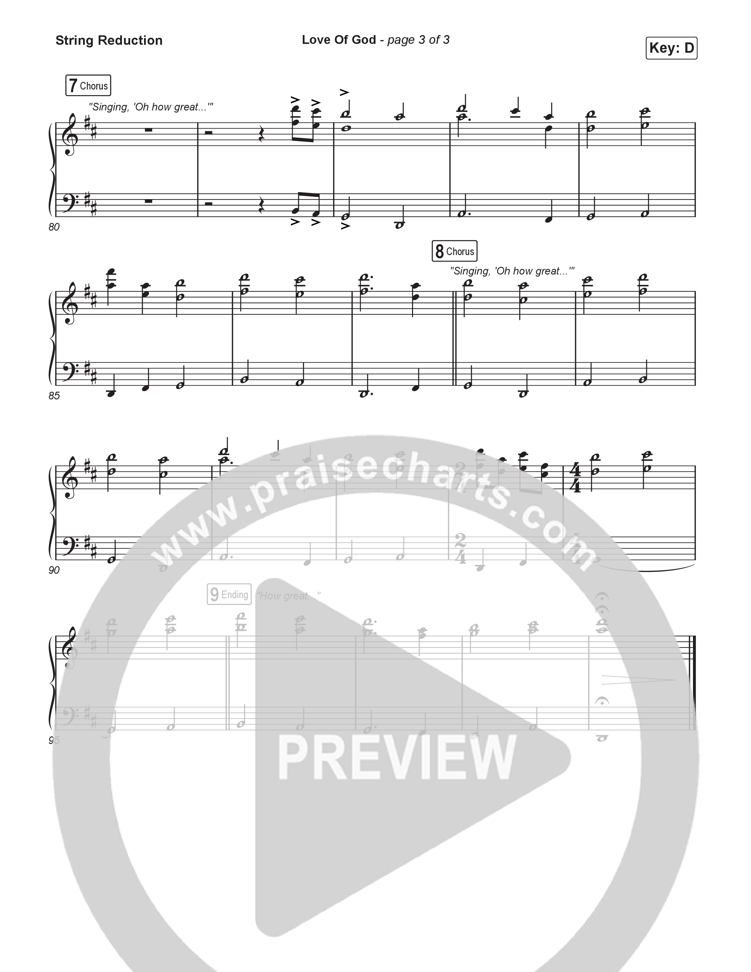 Love Of God (Choral/SATB) String Reduction (Travis Cottrell / Arr. Mason Brown)
