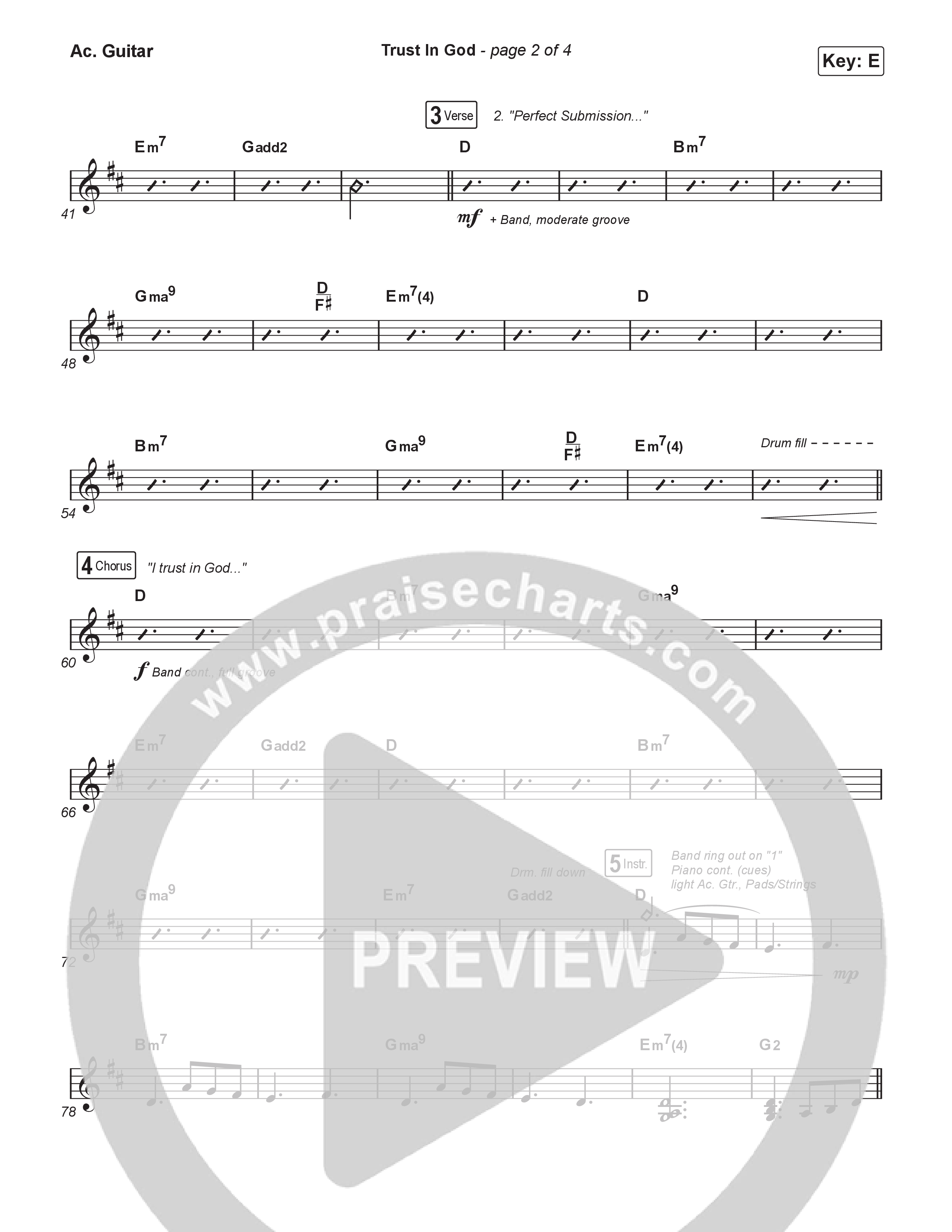 Trust In God (Choral/SATB) Acoustic Guitar (Travis Cottrell / Emily Clapp / Arr. Mason Brown)