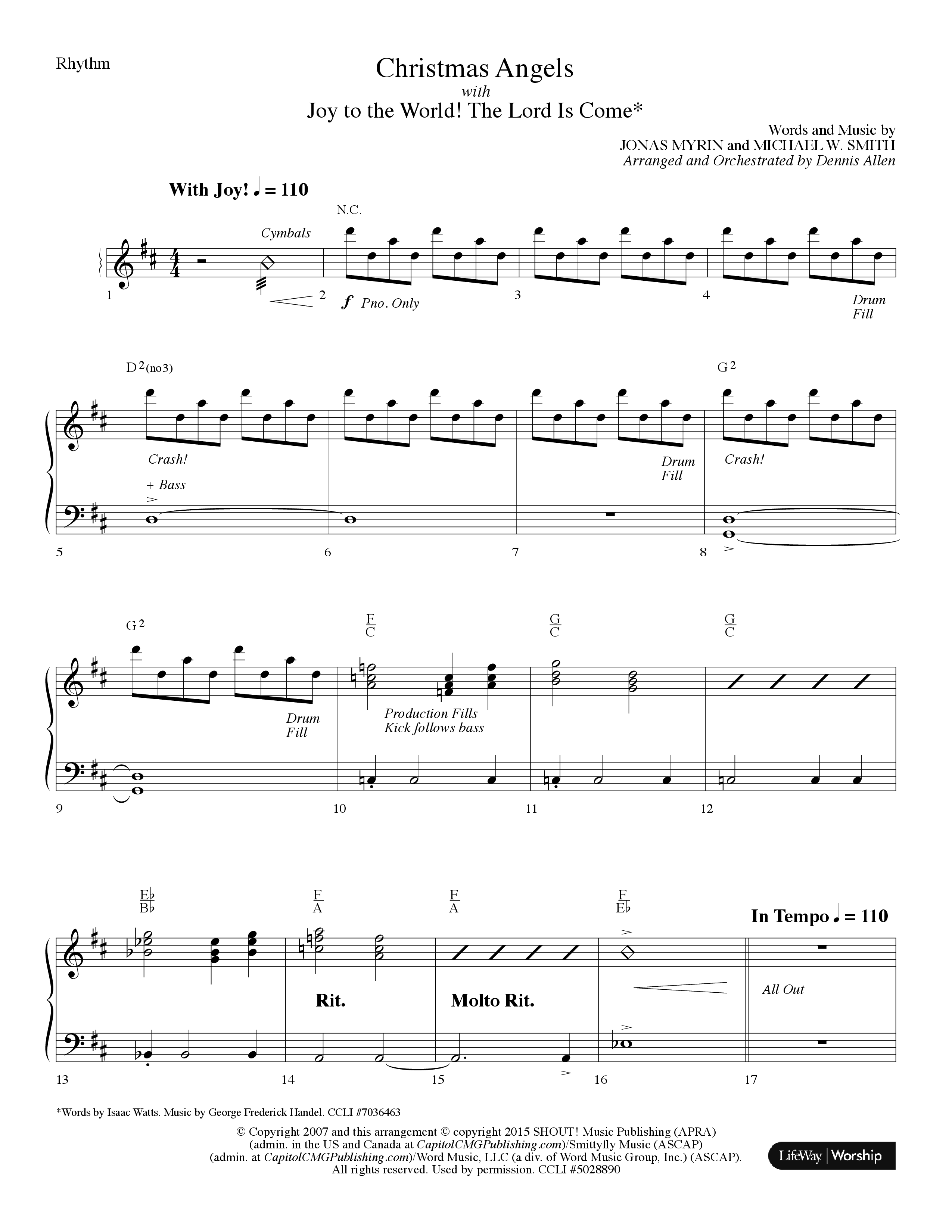 Come And Behold Him (7 Song Choral Collection) Song 1 (Rhythm) (Lifeway Choral / Arr. Dennis Allen)