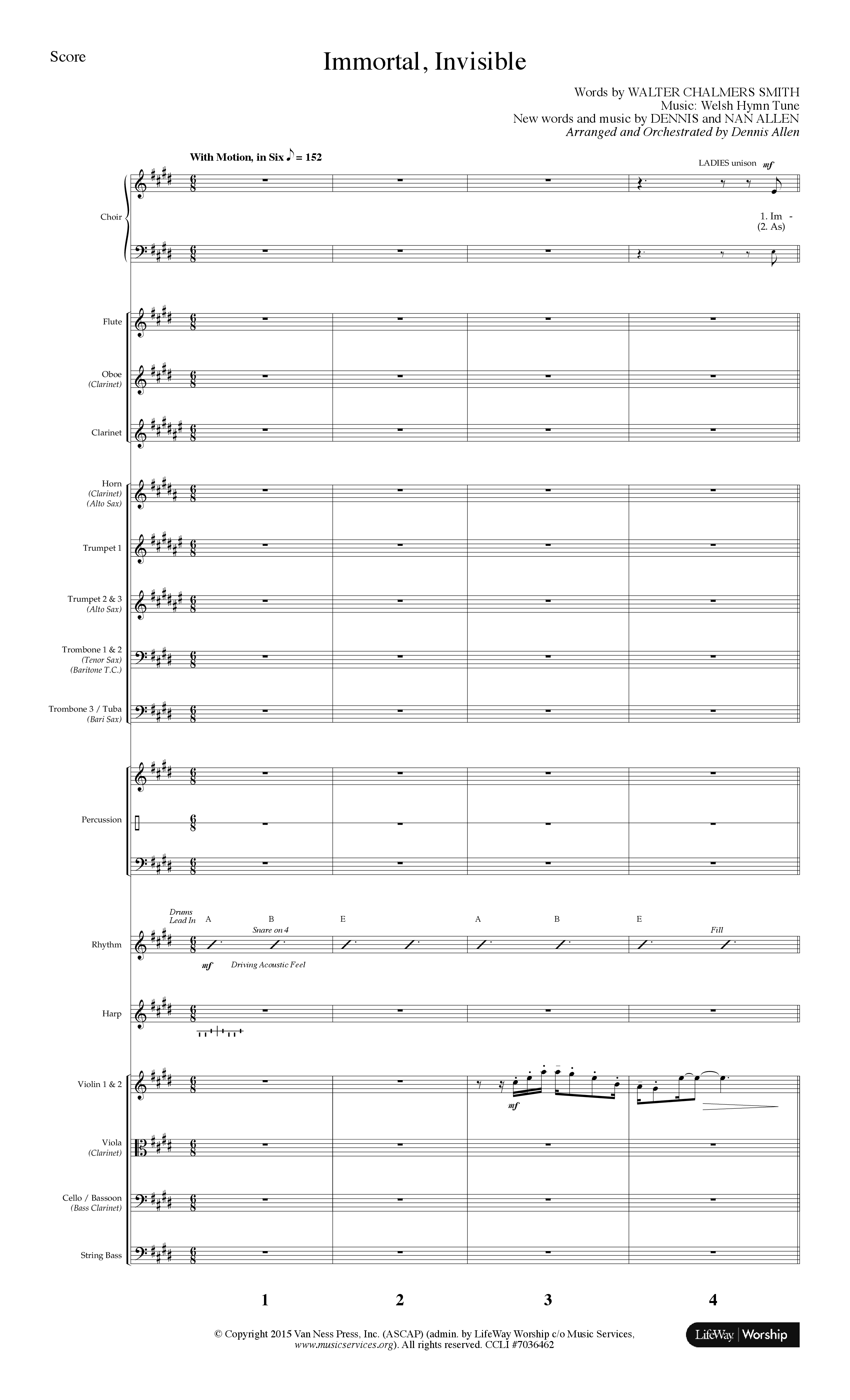 Come And Behold Him (7 Song Choral Collection) Song 4 (Orchestration) (Lifeway Choral / Arr. Dennis Allen)