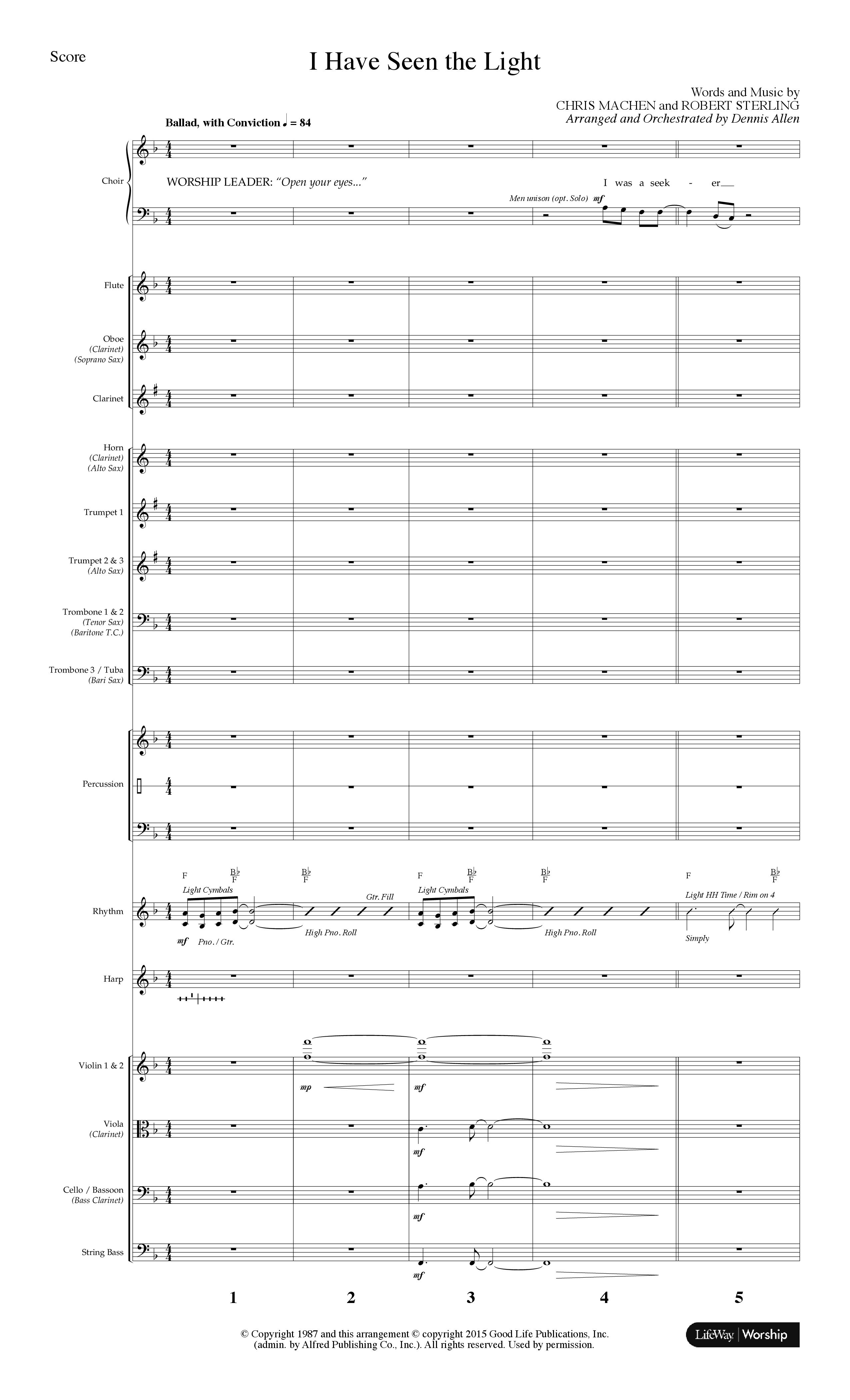 Come And Behold Him (7 Song Choral Collection) Song 5 (Orchestration) (Lifeway Choral / Arr. Dennis Allen)