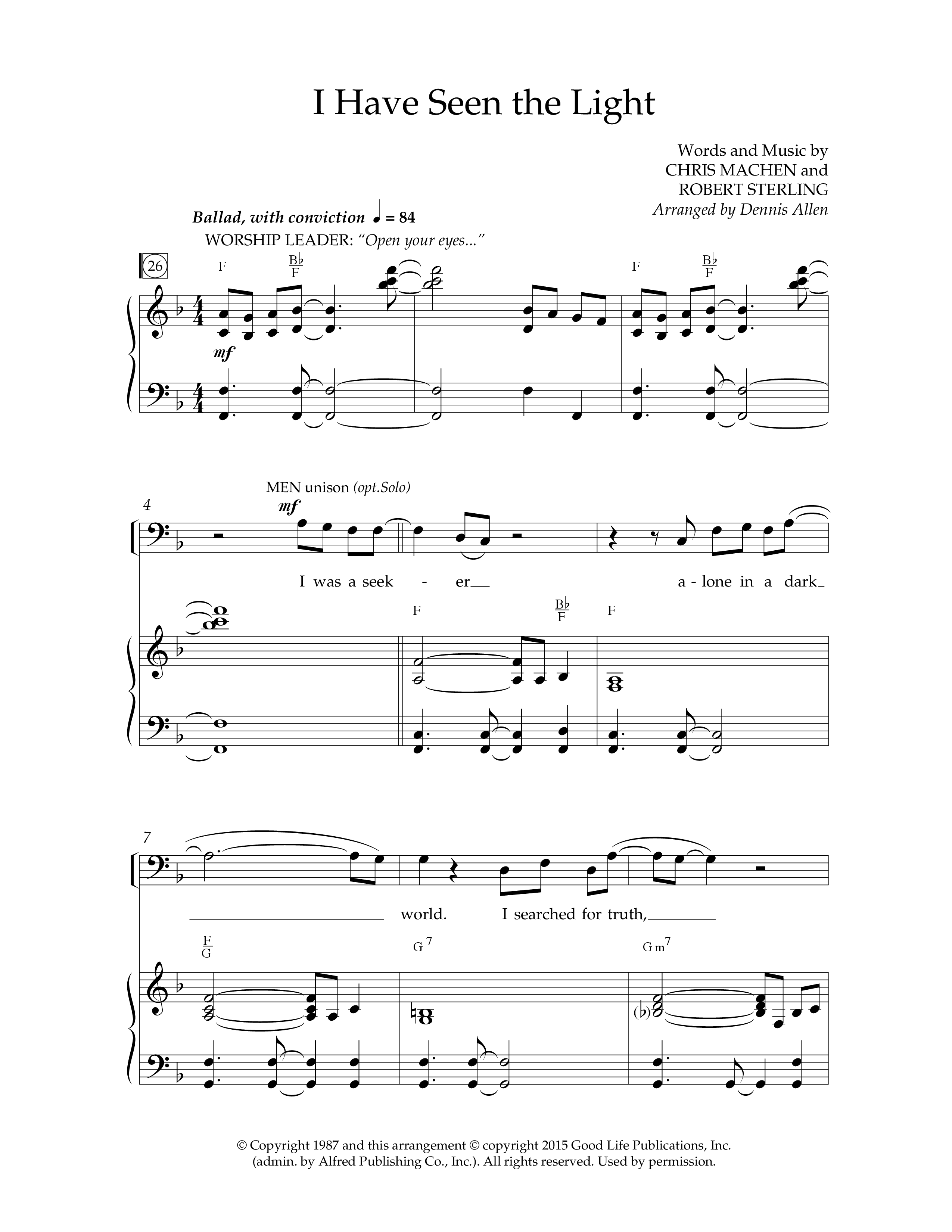 Come And Behold Him (7 Song Choral Collection) Song 5 (Piano SATB) (Lifeway Choral / Arr. Dennis Allen)