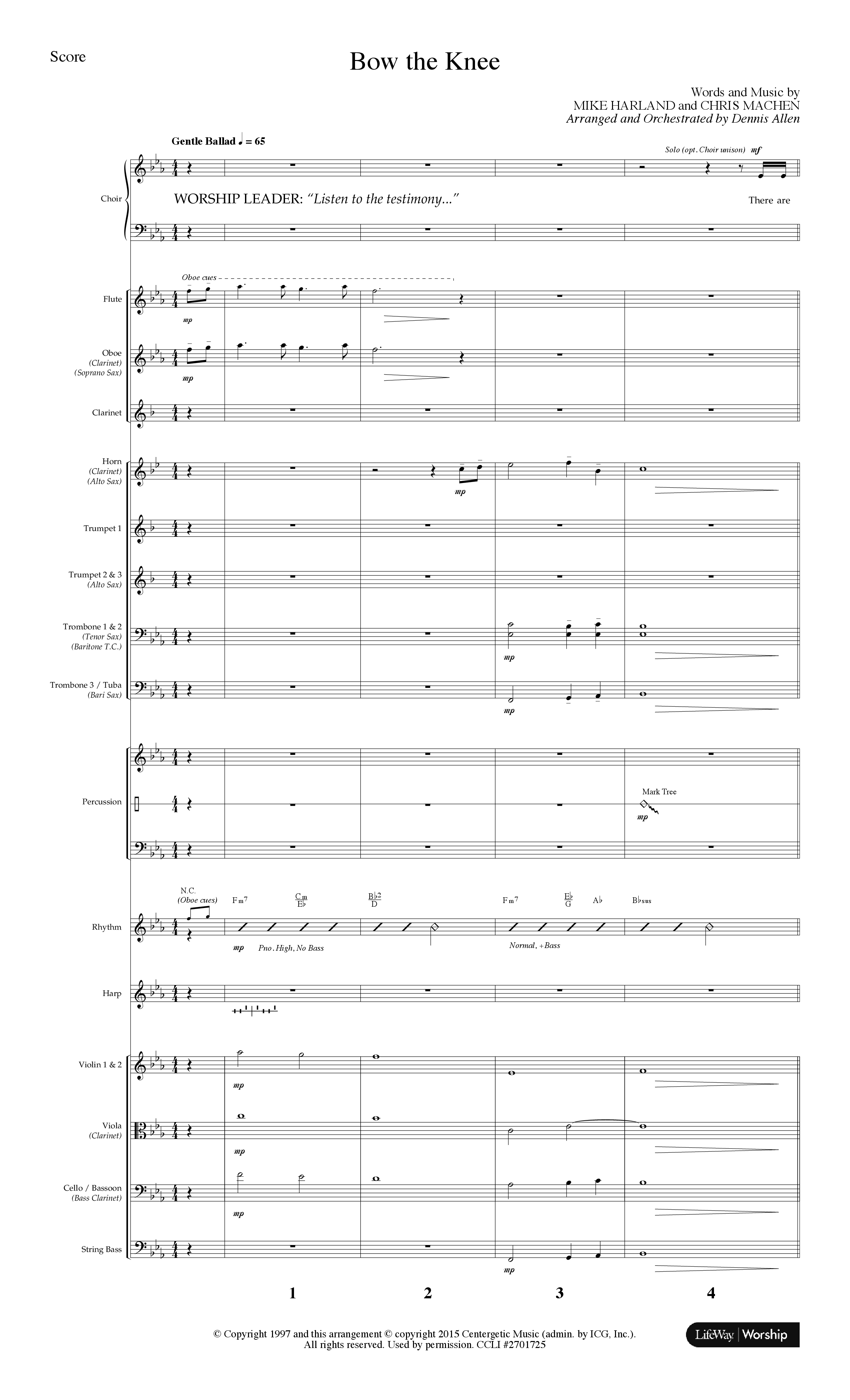 Come And Behold Him (7 Song Choral Collection) Song 6 (Orchestration) (Lifeway Choral / Arr. Dennis Allen)