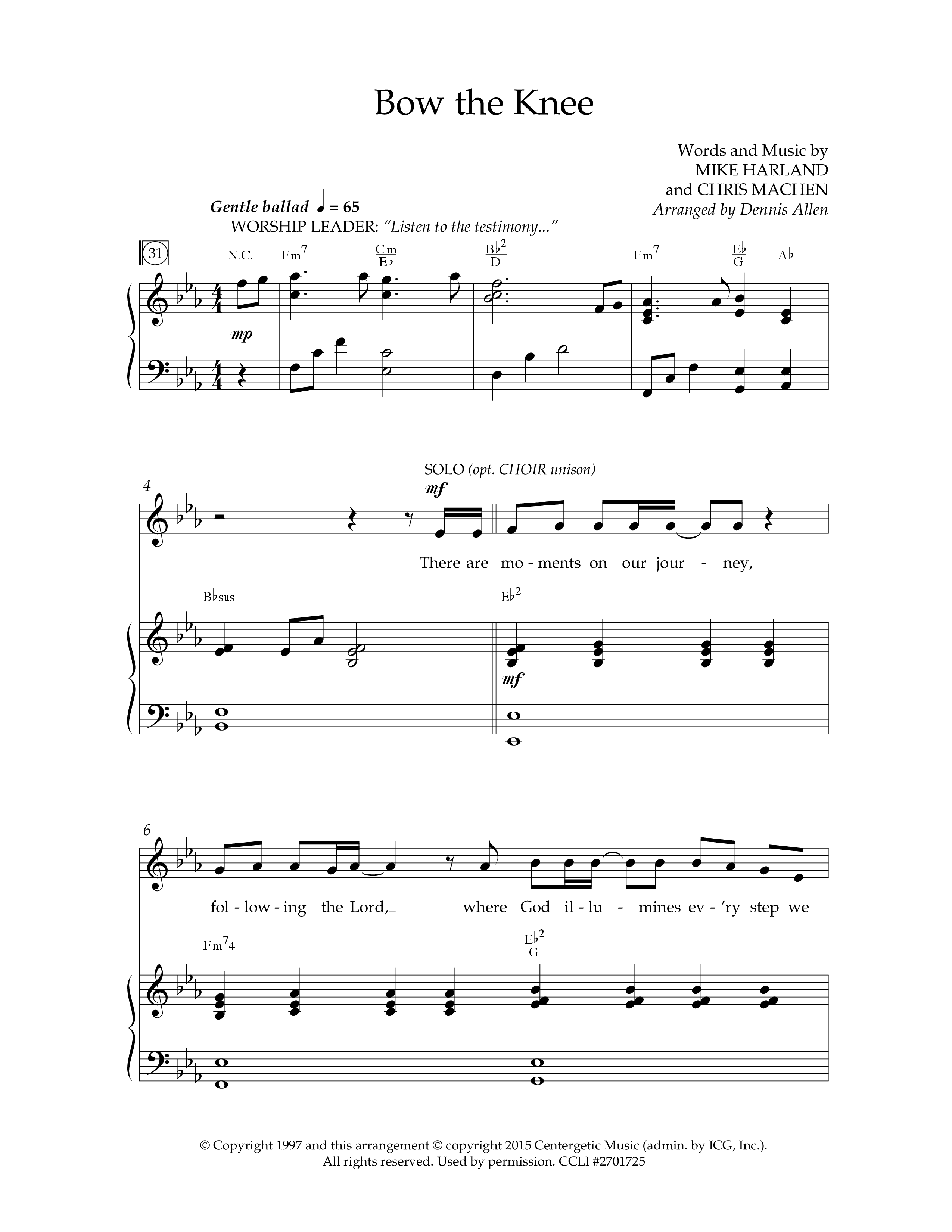 Come And Behold Him (7 Song Choral Collection) Song 6 (Piano SATB) (Lifeway Choral / Arr. Dennis Allen)