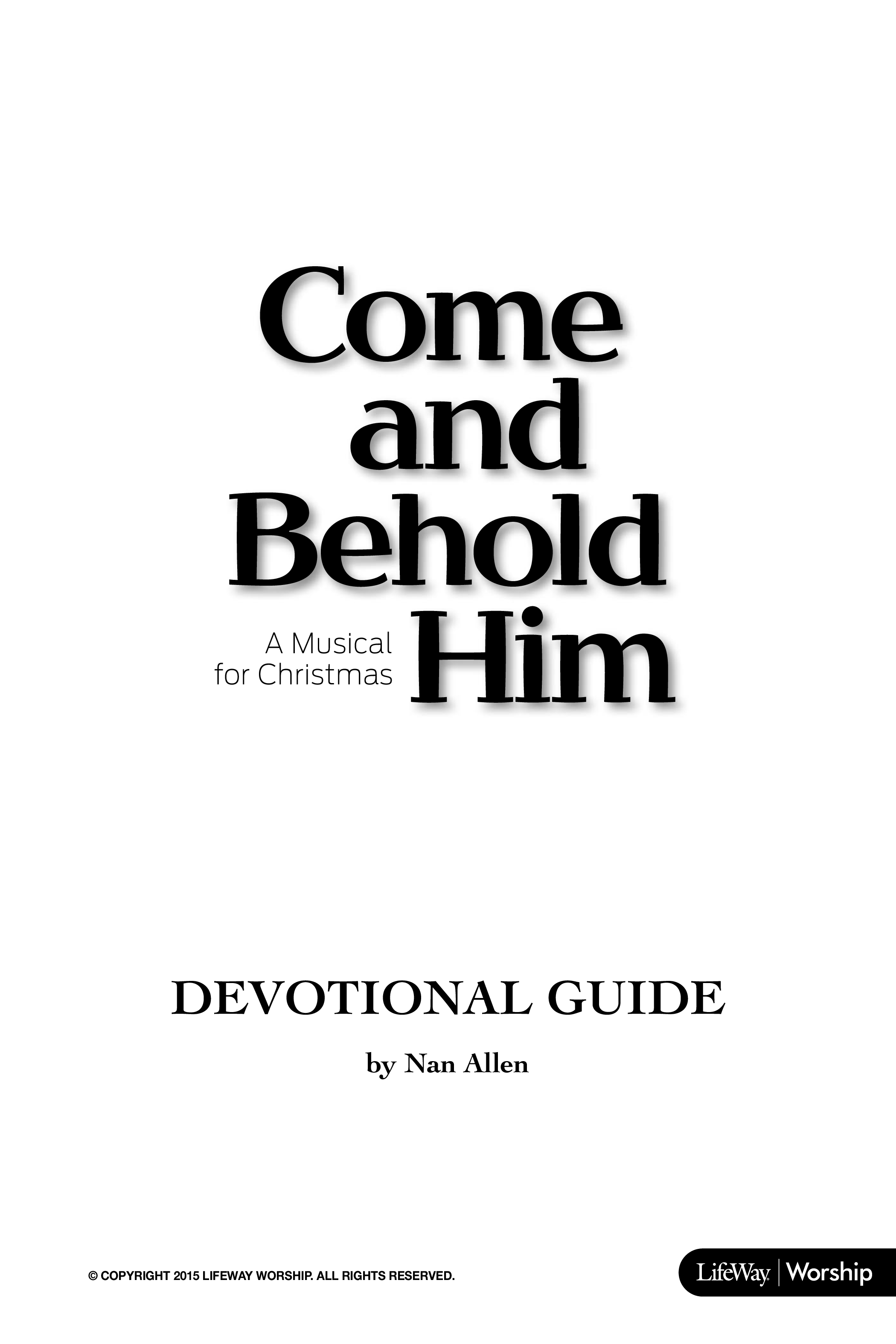 Come And Behold Him (7 Song Choral Collection) Song 8 (Piano SATB) (Lifeway Choral / Arr. Dennis Allen)