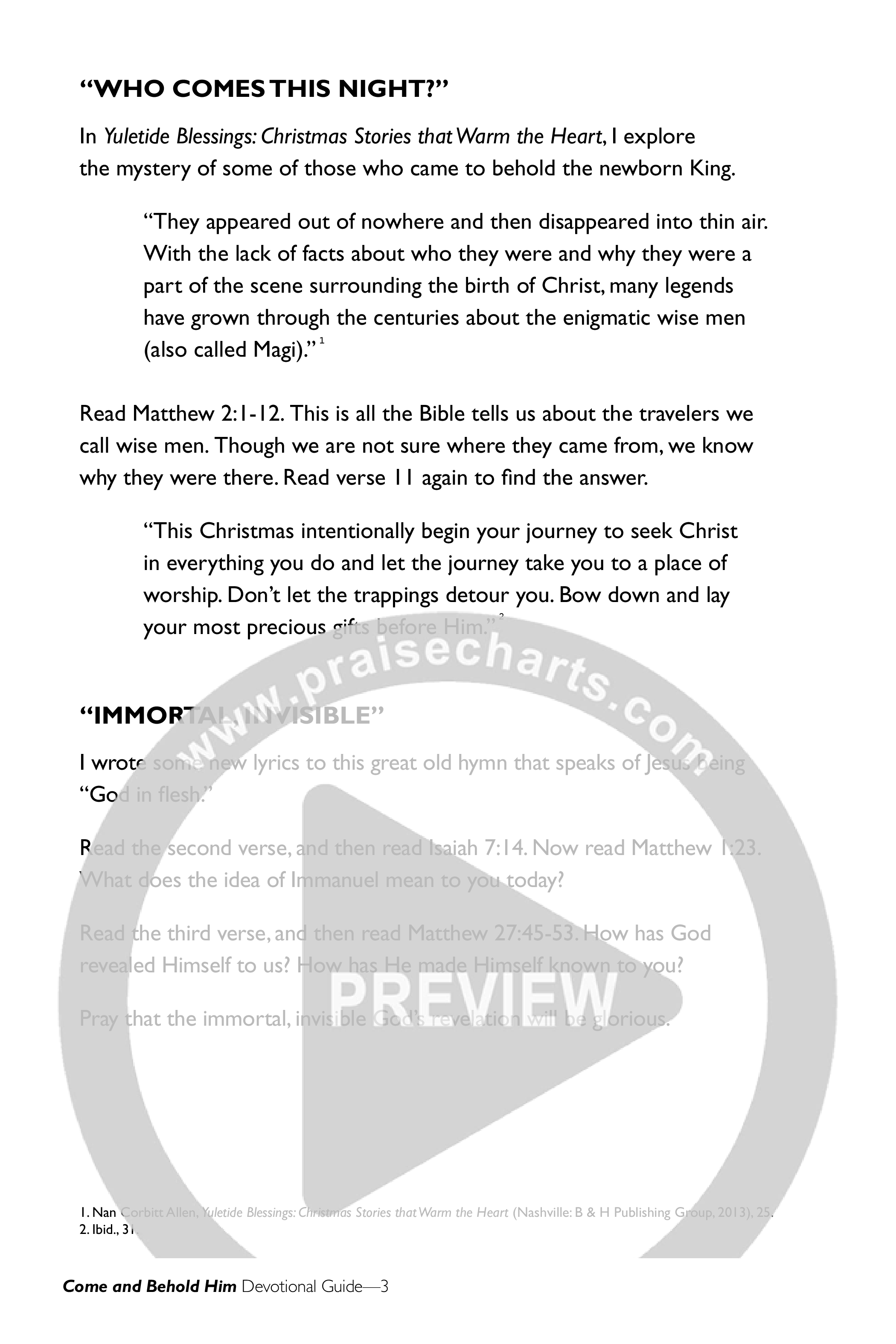 Come And Behold Him (7 Song Choral Collection) Song 8 (Piano SATB) (Lifeway Choral / Arr. Dennis Allen)