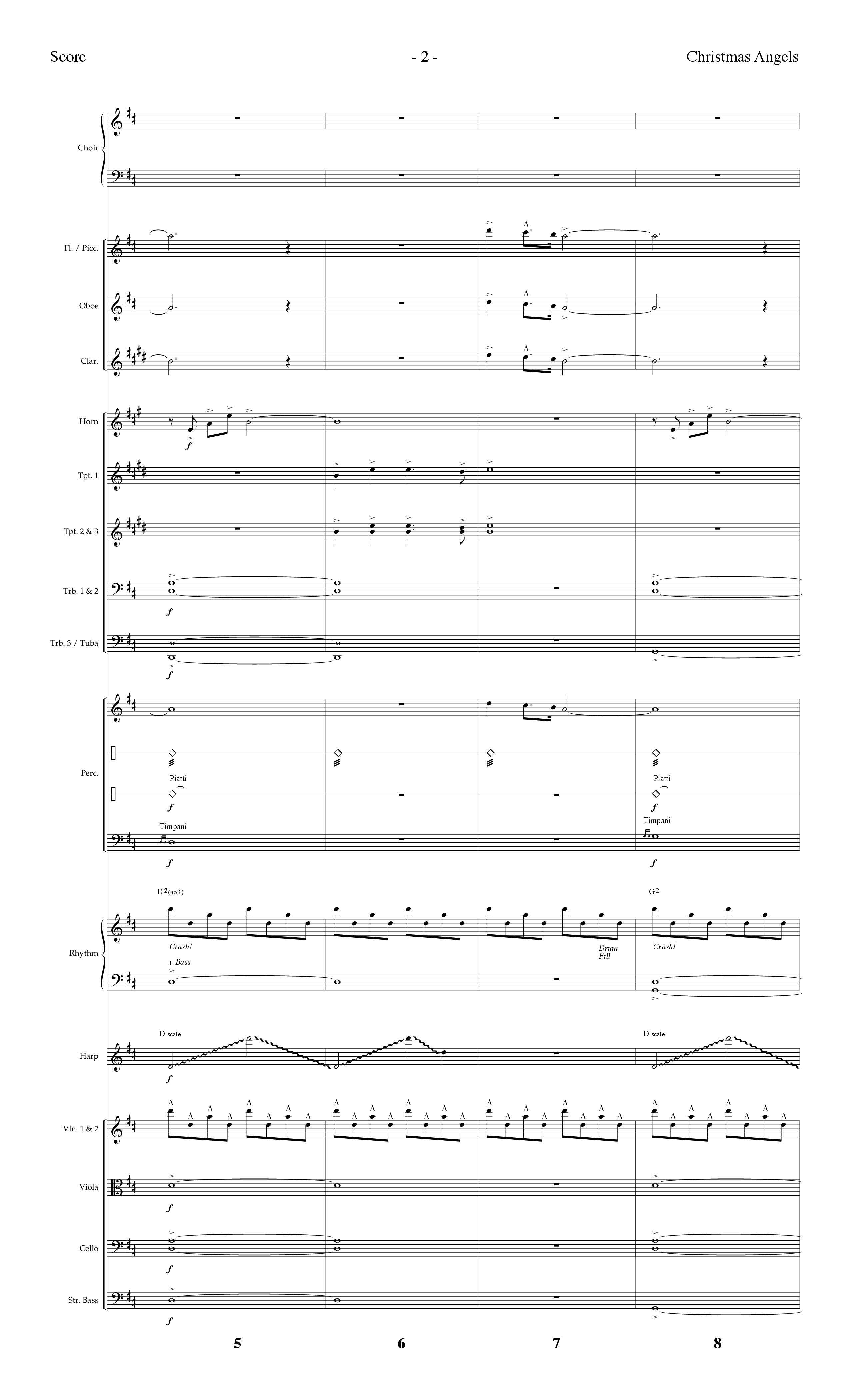 Christmas Angels (with Joy To The World The Lord Is Come) (Choral Anthem SATB) Orchestration (Lifeway Choral / Arr. Dennis Allen)