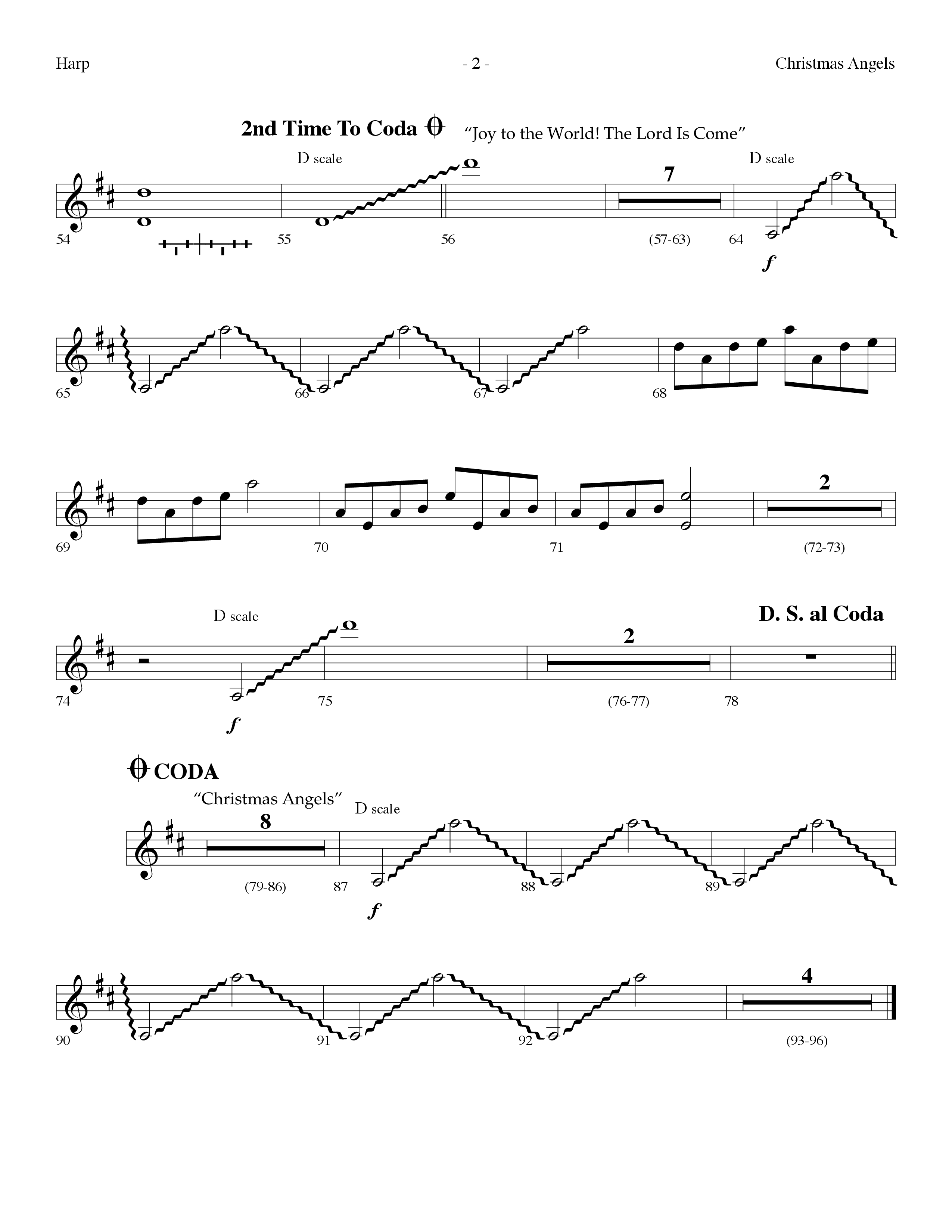 Christmas Angels (with Joy To The World The Lord Is Come) (Choral Anthem SATB) Harp (Lifeway Choral / Arr. Dennis Allen)