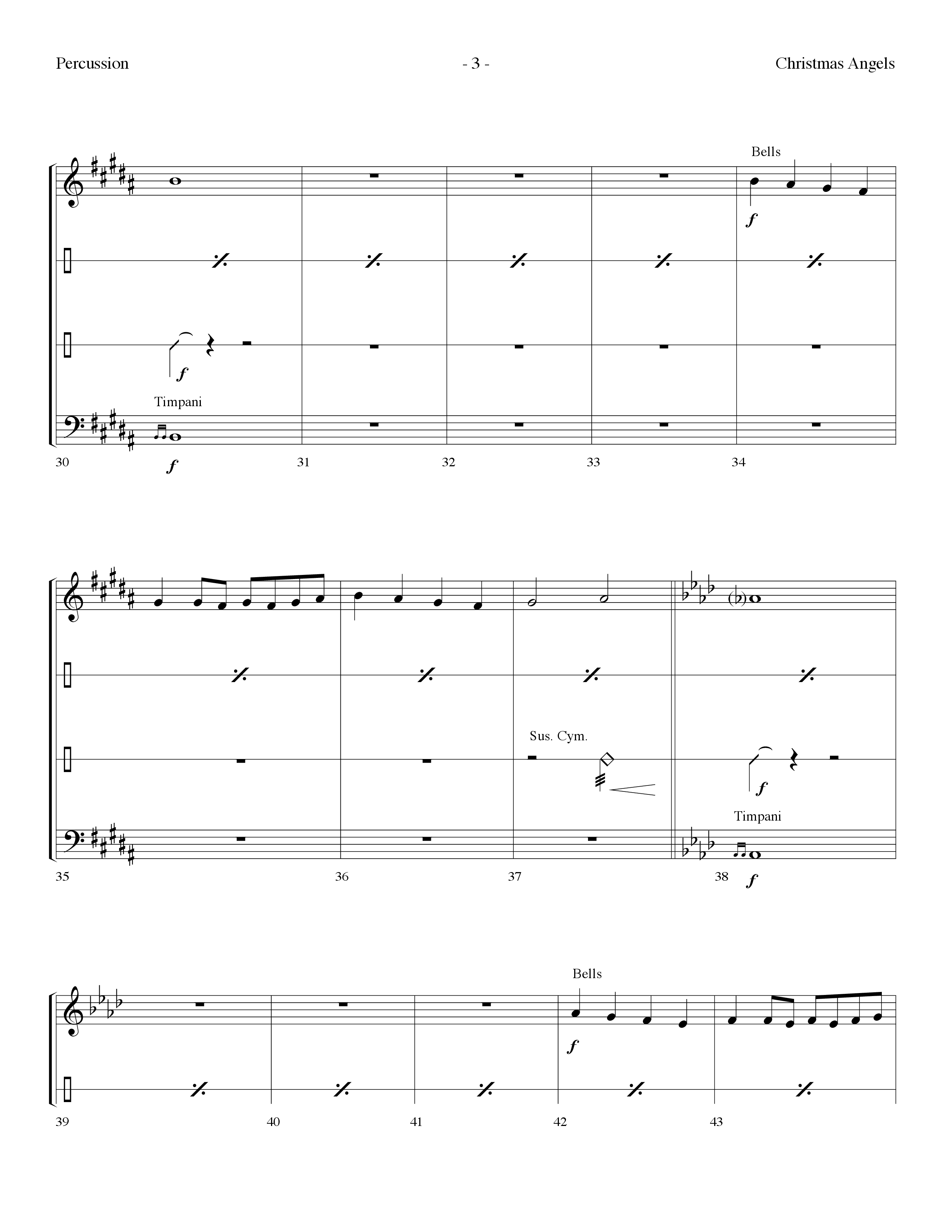 Christmas Angels (with Joy To The World The Lord Is Come) (Choral Anthem SATB) Percussion (Lifeway Choral / Arr. Dennis Allen)