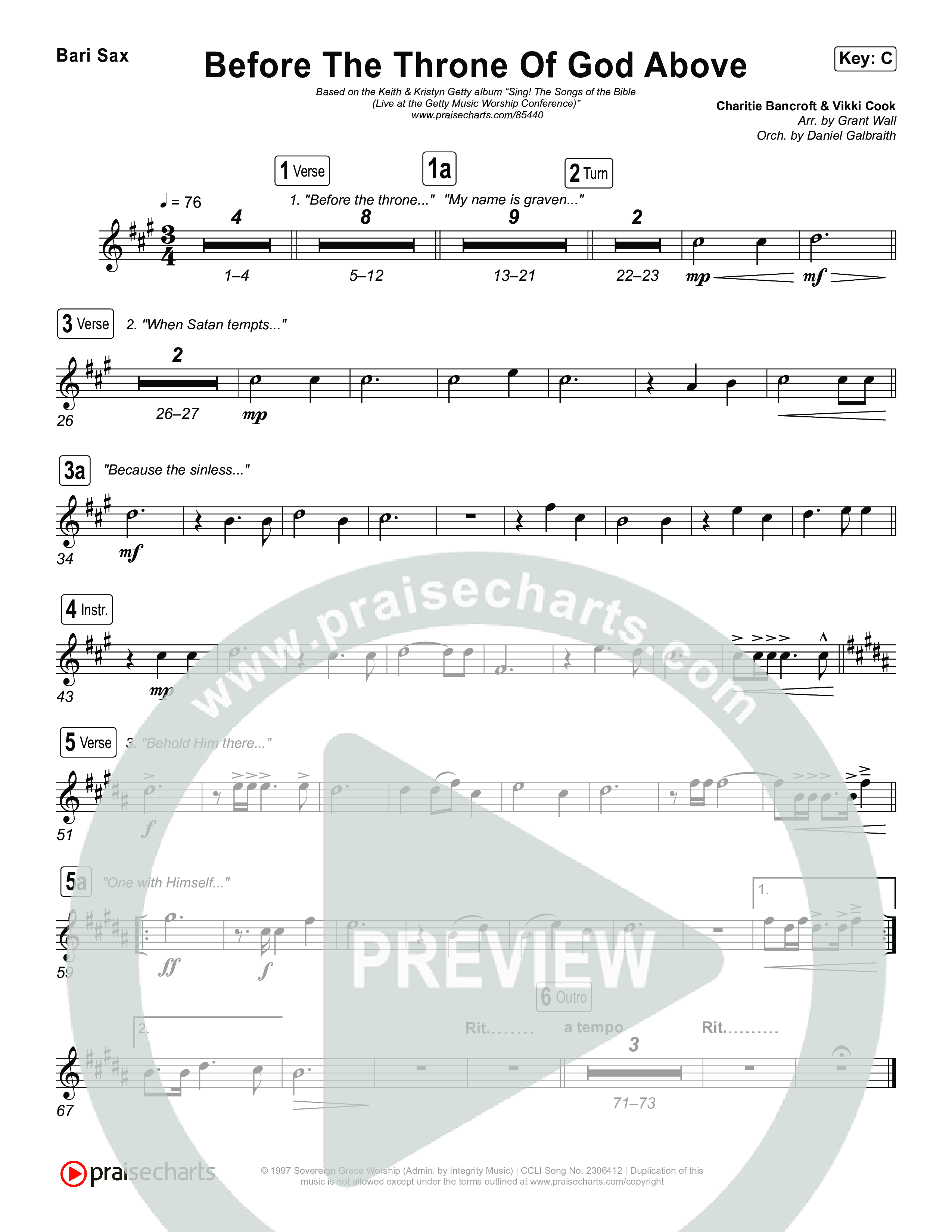 Before The Throne Of God Above Bari Sax (Keith & Kristyn Getty)