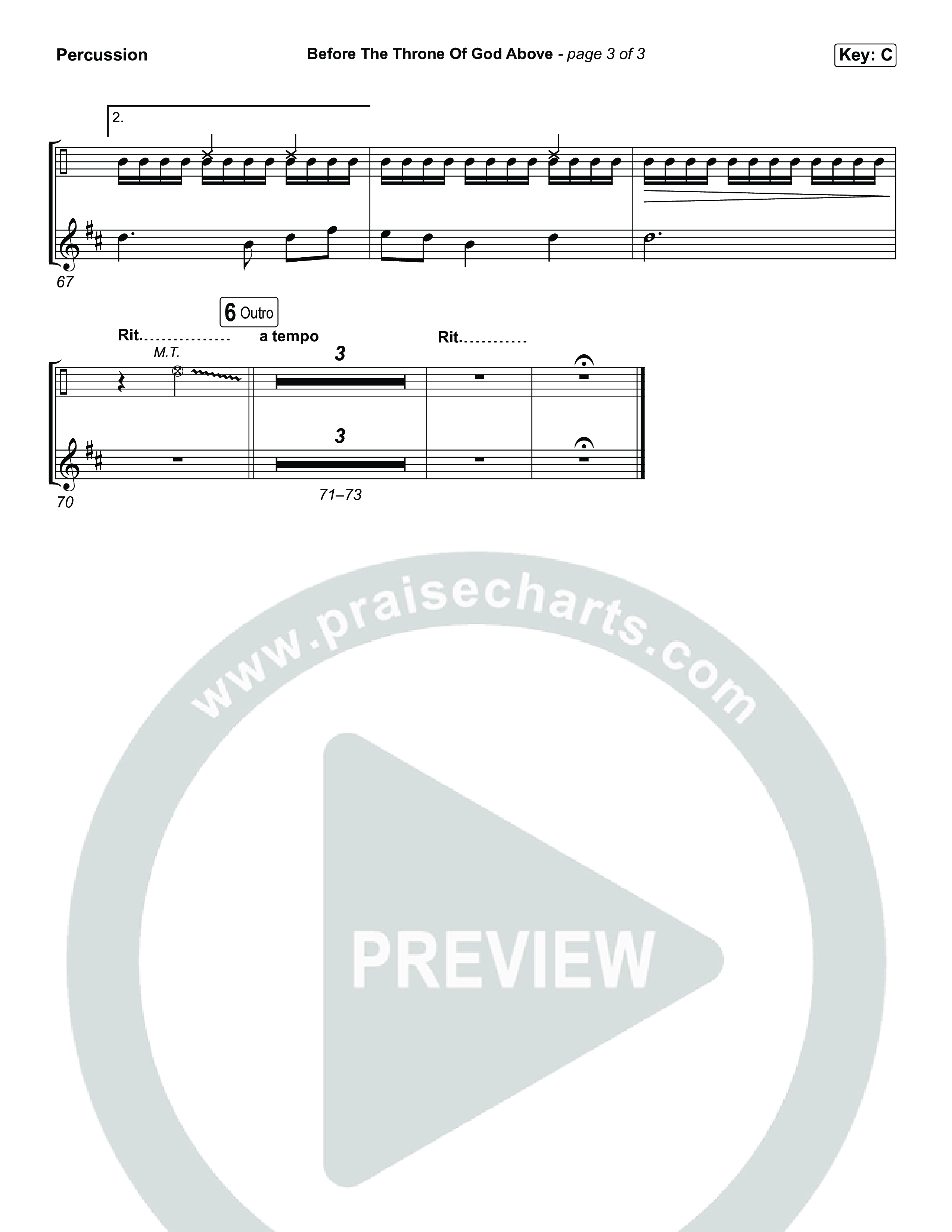 Before The Throne Of God Above Percussion (Keith & Kristyn Getty)