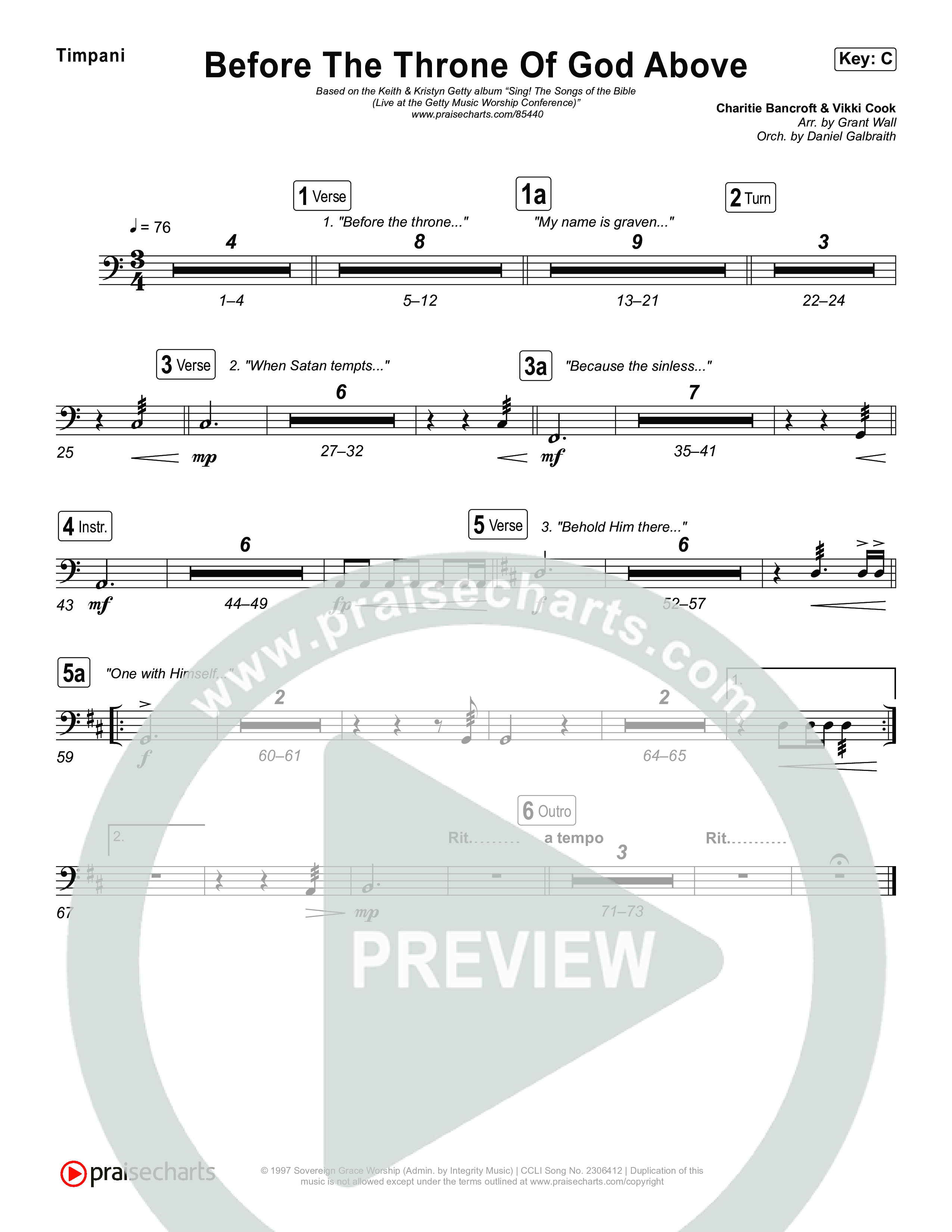 Before The Throne Of God Above Timpani (Keith & Kristyn Getty)