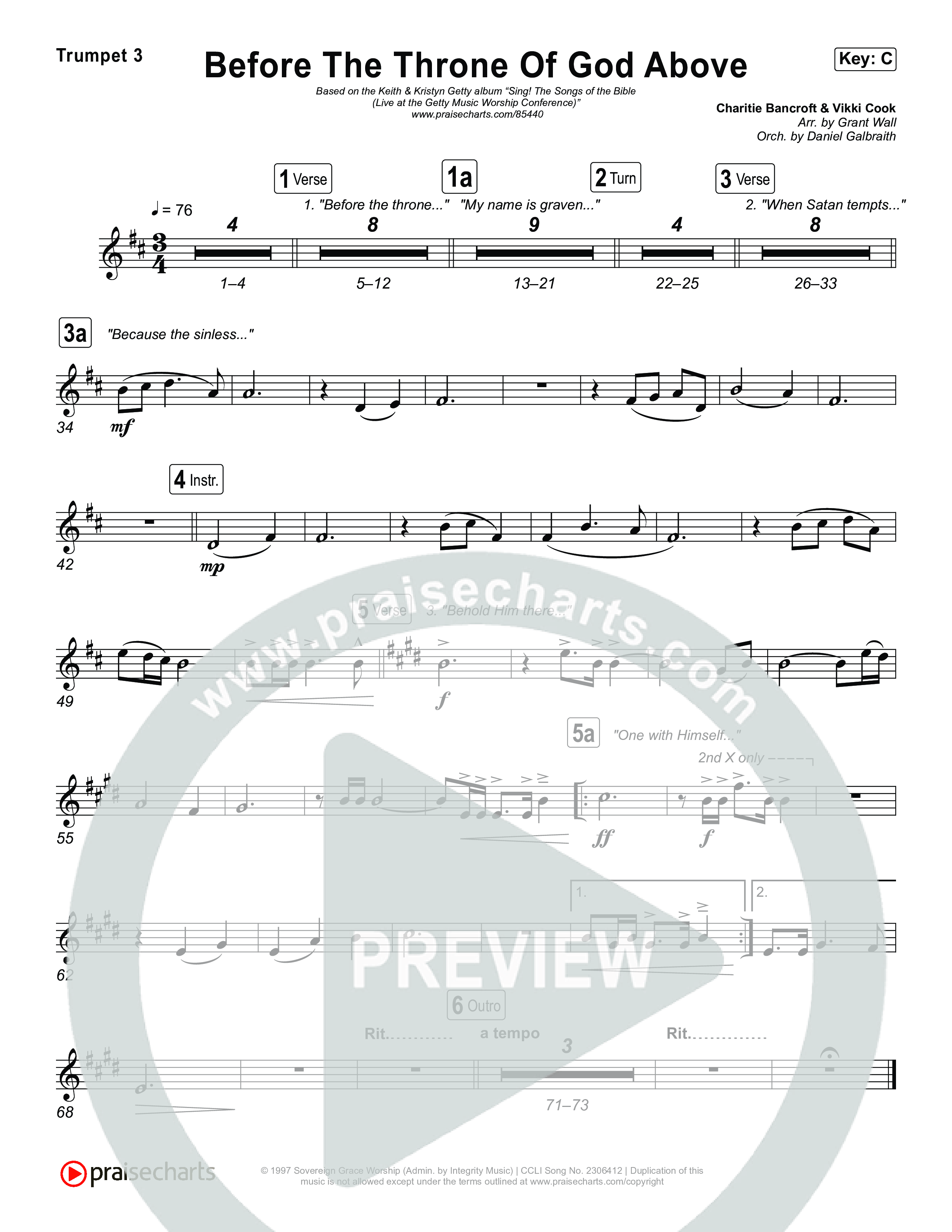 Before The Throne Of God Above Trumpet 1,2 (Keith & Kristyn Getty)