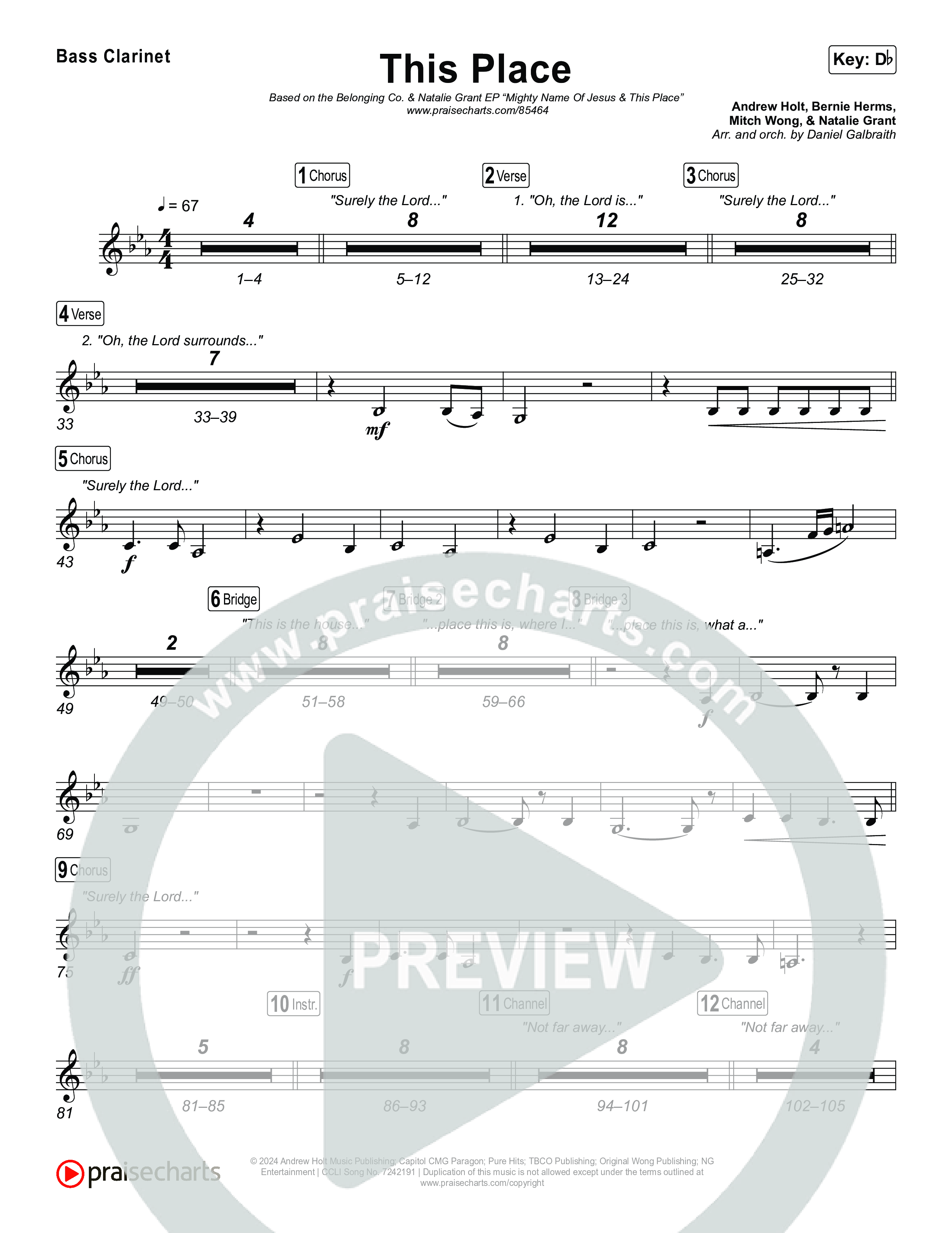 This Place Bass Clarinet (The Belonging Co / Natalie Grant)