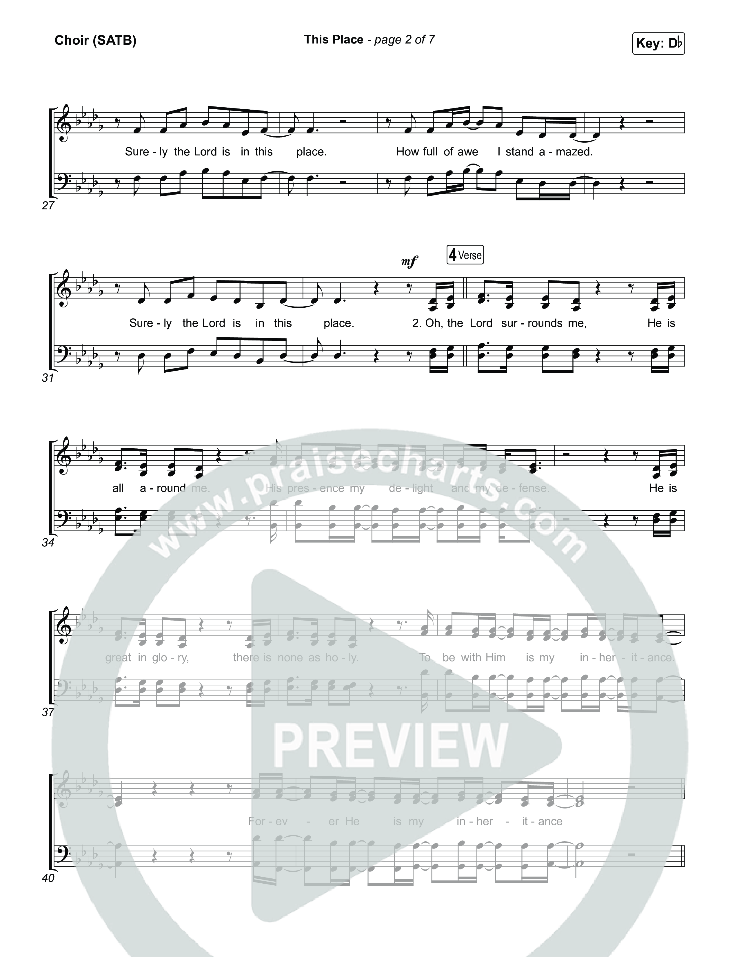 This Place Choir Sheet (SATB) (The Belonging Co / Natalie Grant)
