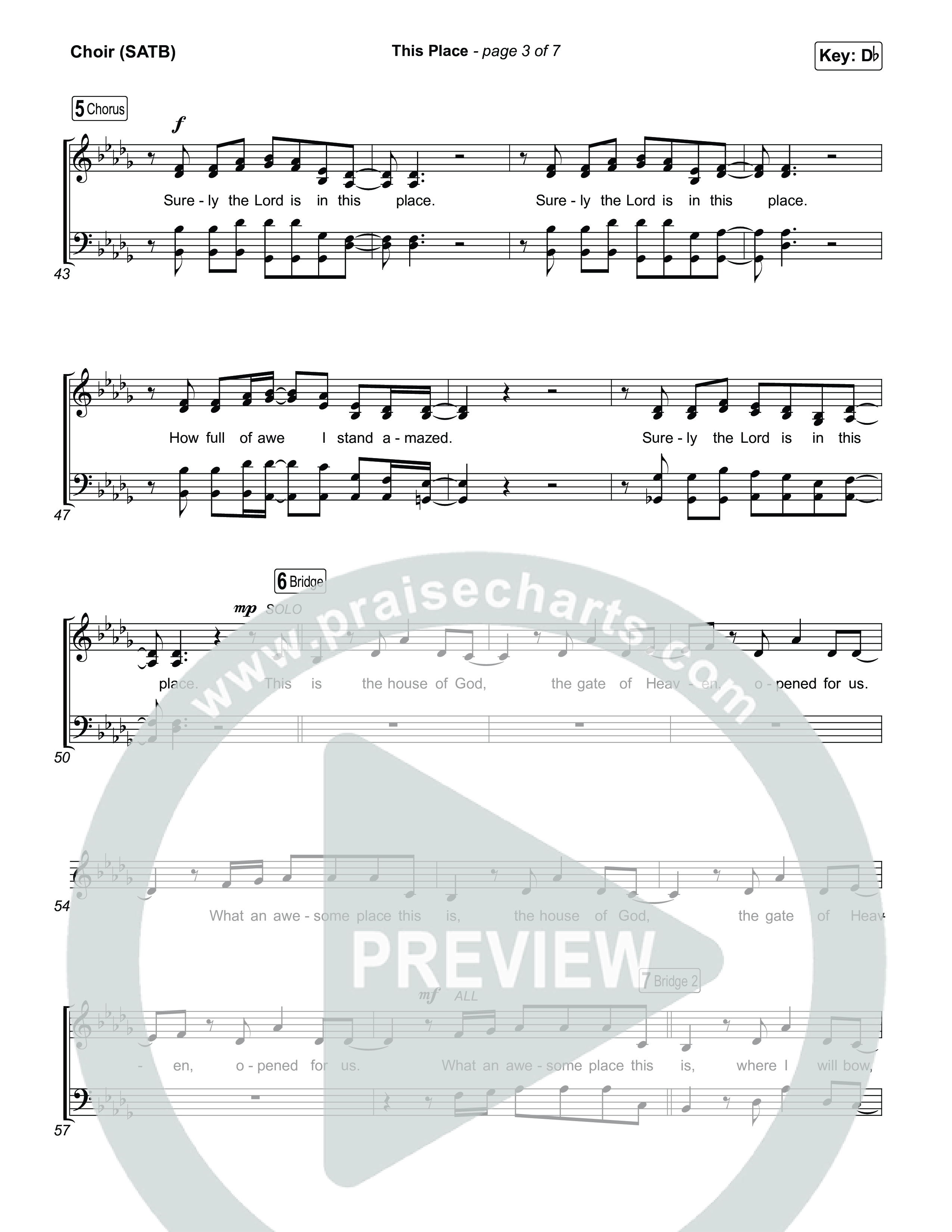 This Place Choir Sheet (SATB) (The Belonging Co / Natalie Grant)