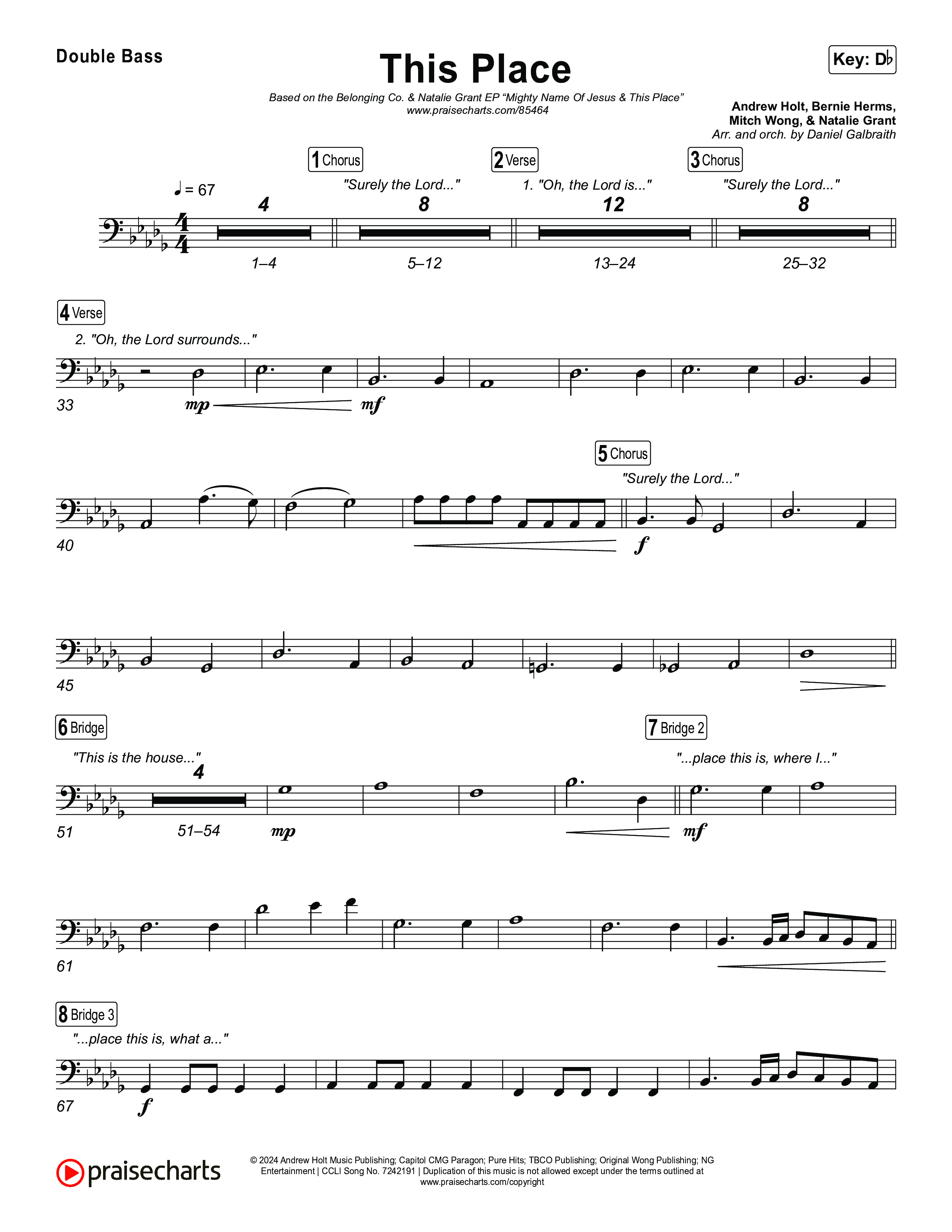 This Place String Bass (The Belonging Co / Natalie Grant)