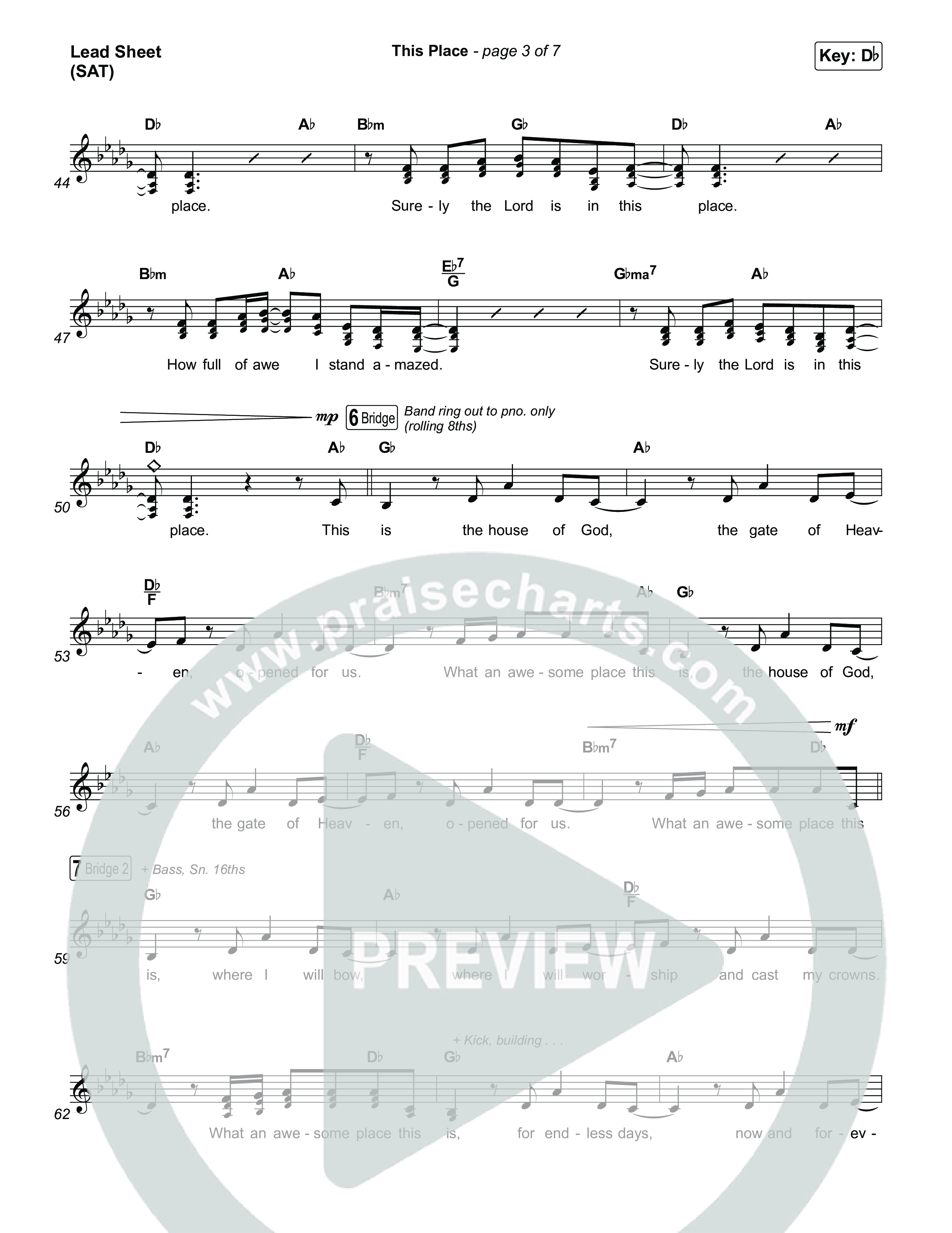 This Place Lead Sheet (SAT) (The Belonging Co / Natalie Grant)