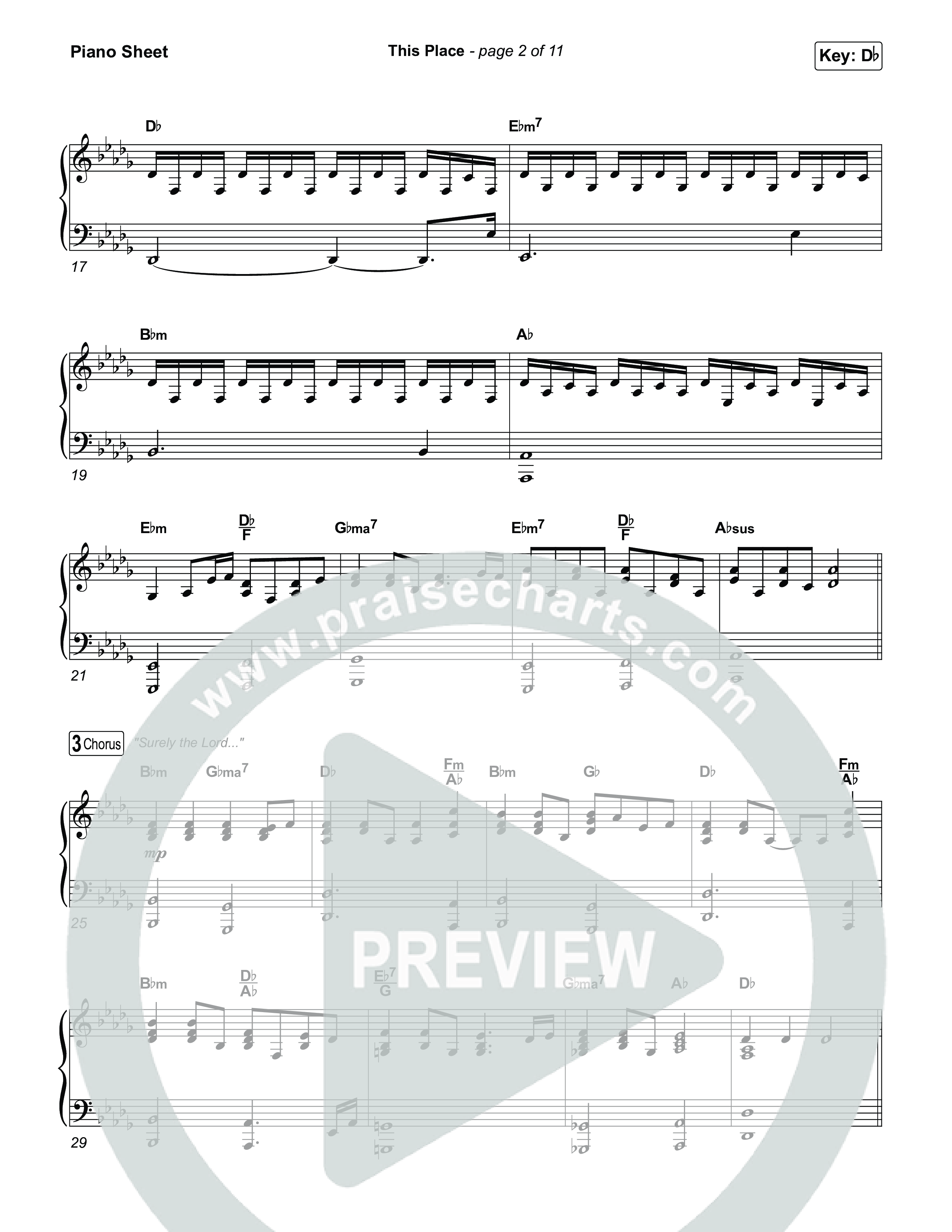 This Place Piano Sheet (The Belonging Co / Natalie Grant)