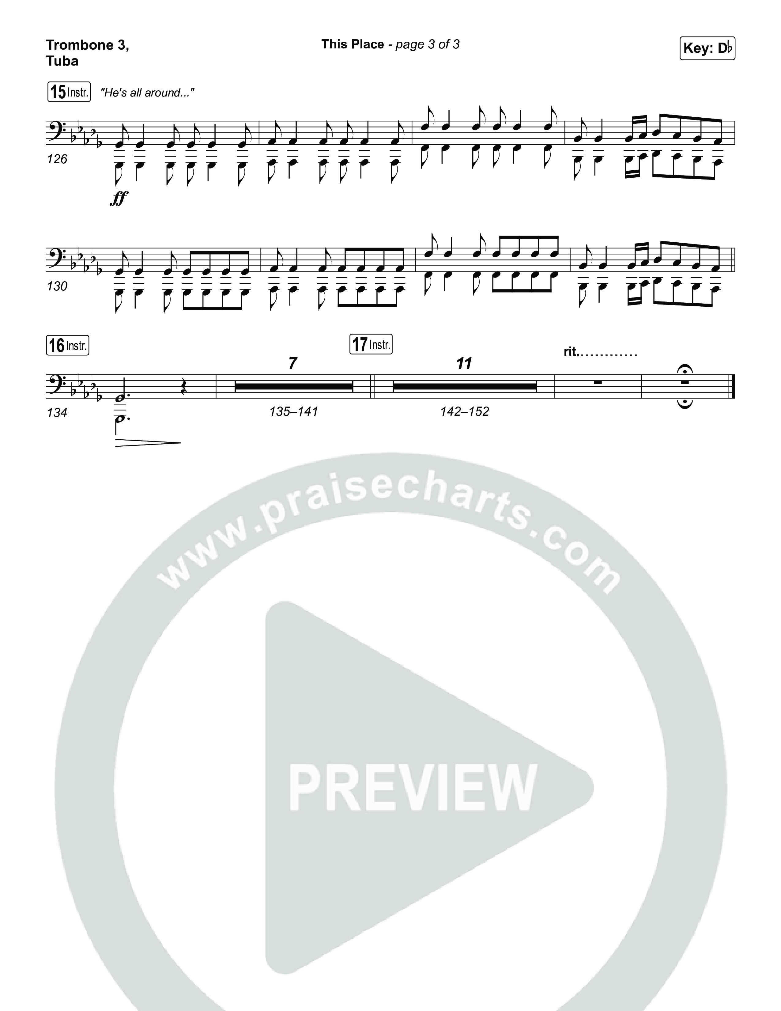 This Place Trombone 3/Tuba (The Belonging Co / Natalie Grant)