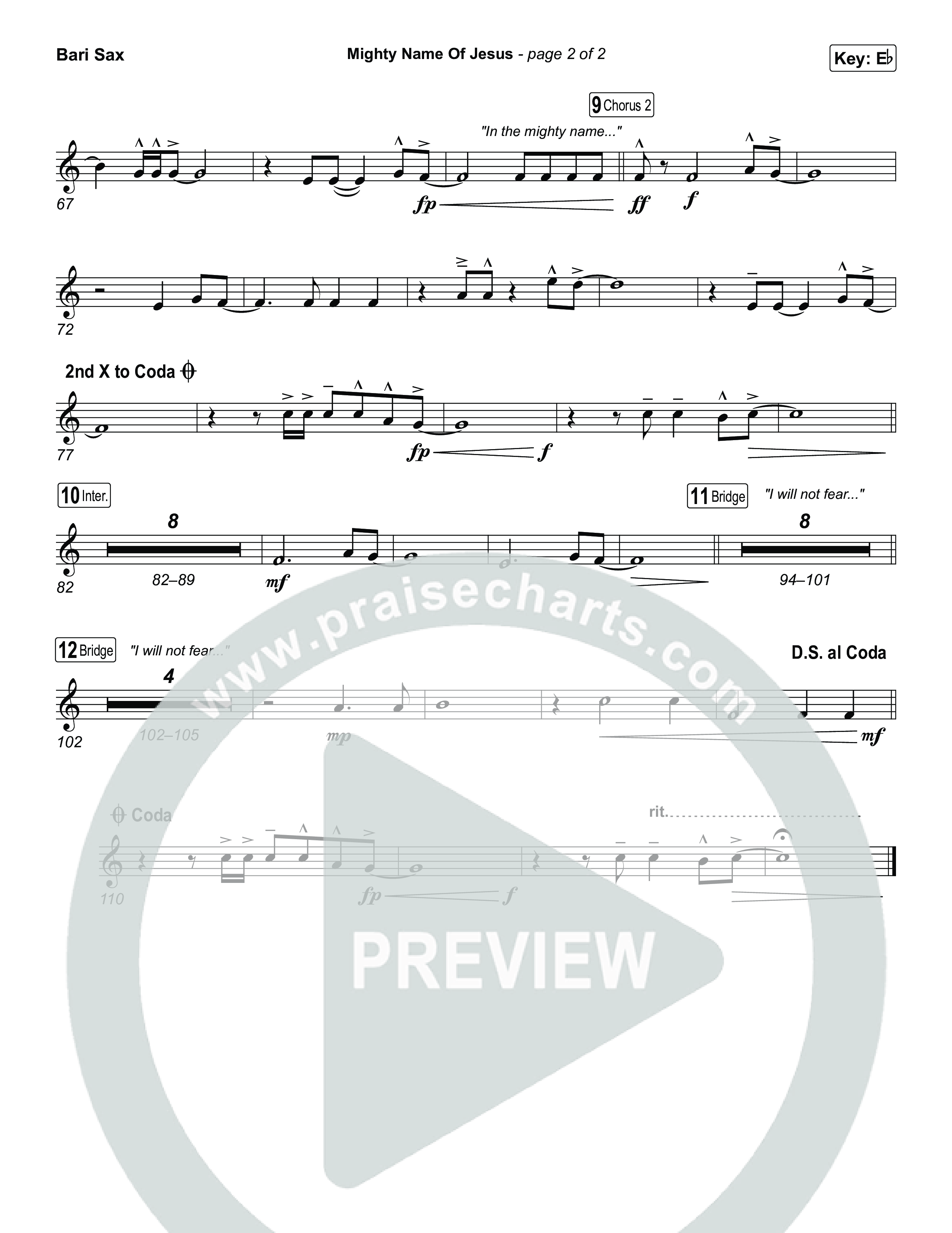 Mighty Name Of Jesus Bari Sax (The Belonging Co / Hope Darst)