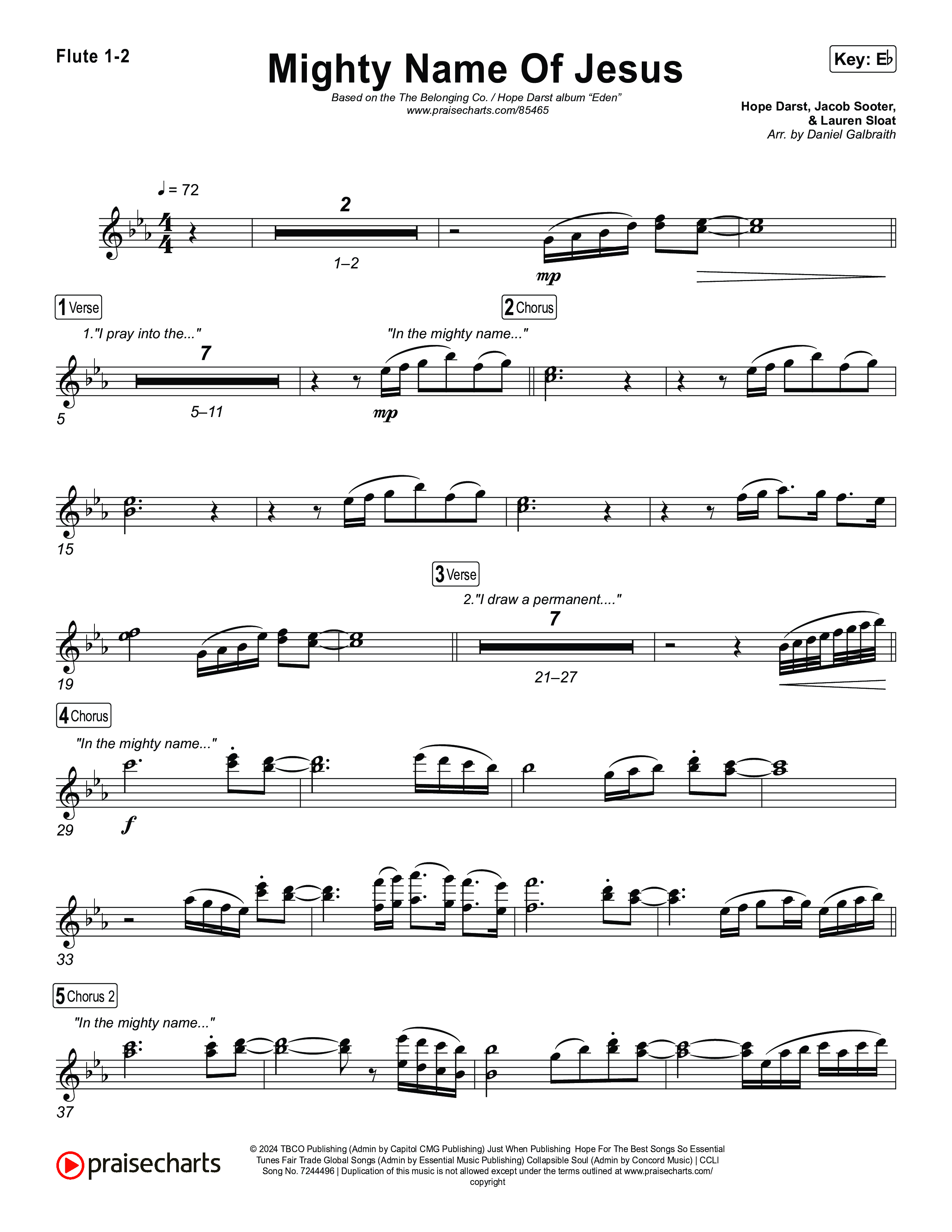 Mighty Name Of Jesus Flute 1,2 (The Belonging Co / Hope Darst)