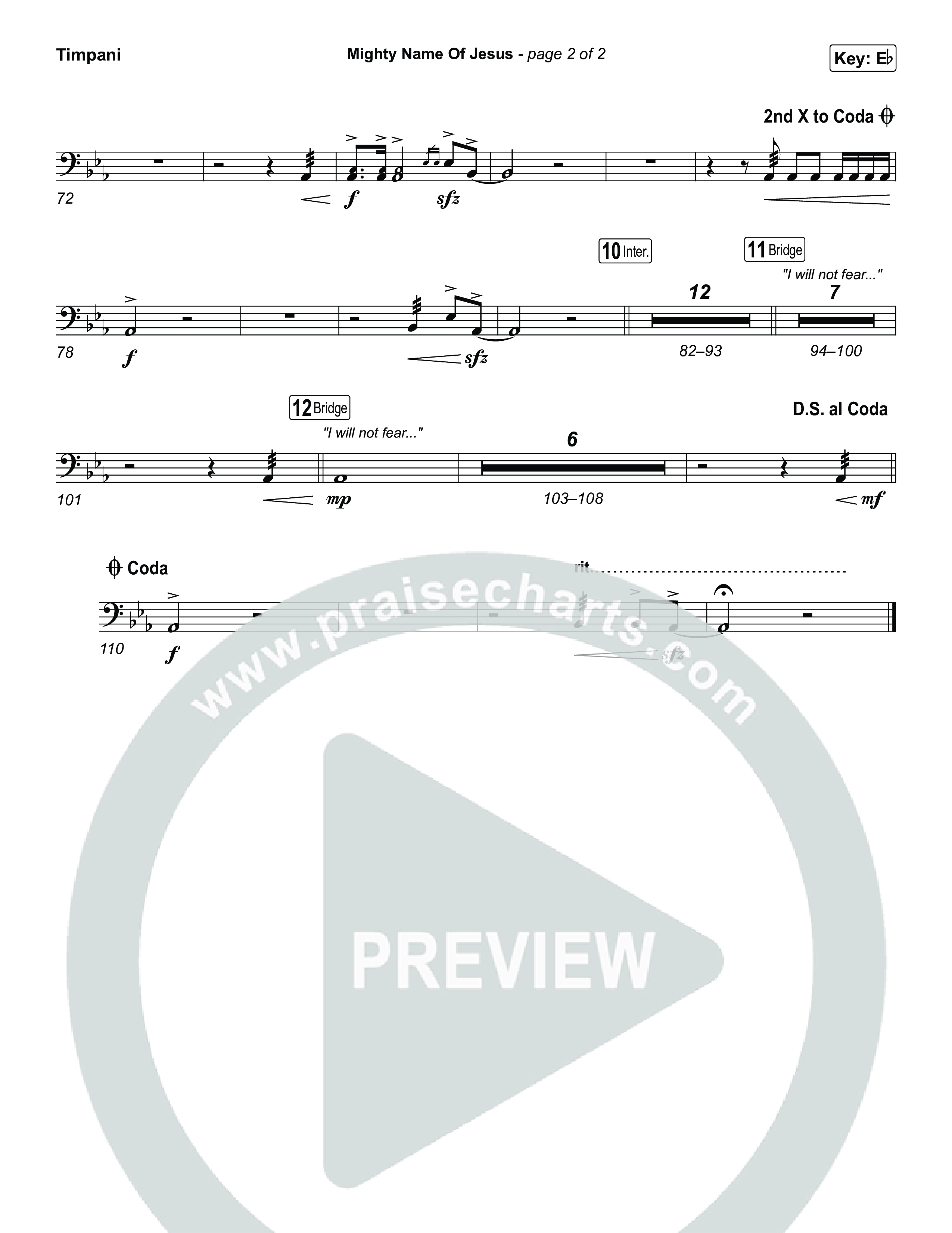 Mighty Name Of Jesus Timpani (The Belonging Co / Hope Darst)