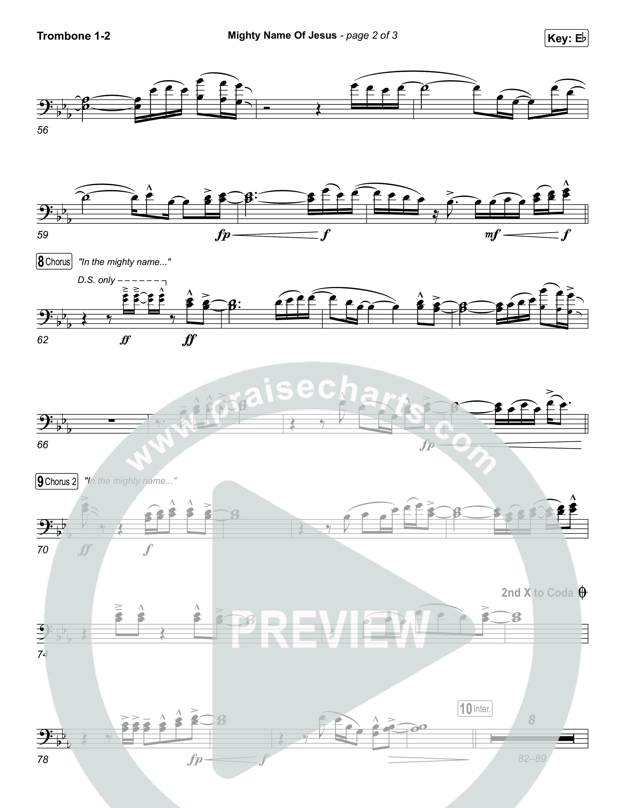 Mighty Name Of Jesus Trombone 1,2 (The Belonging Co / Hope Darst)