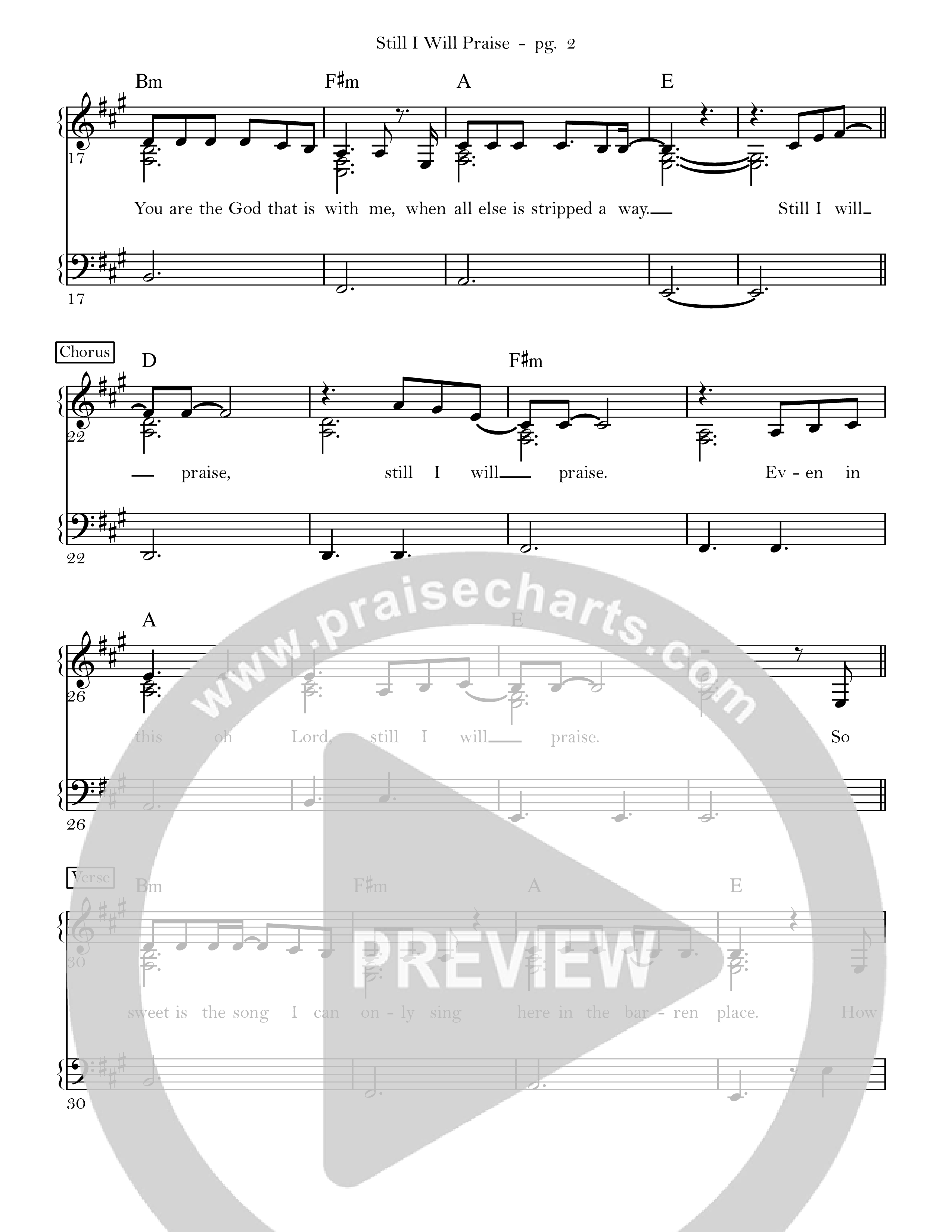 Still I Will Praise Piano Sheet (Songs From The Soil / Lucy Grimble)