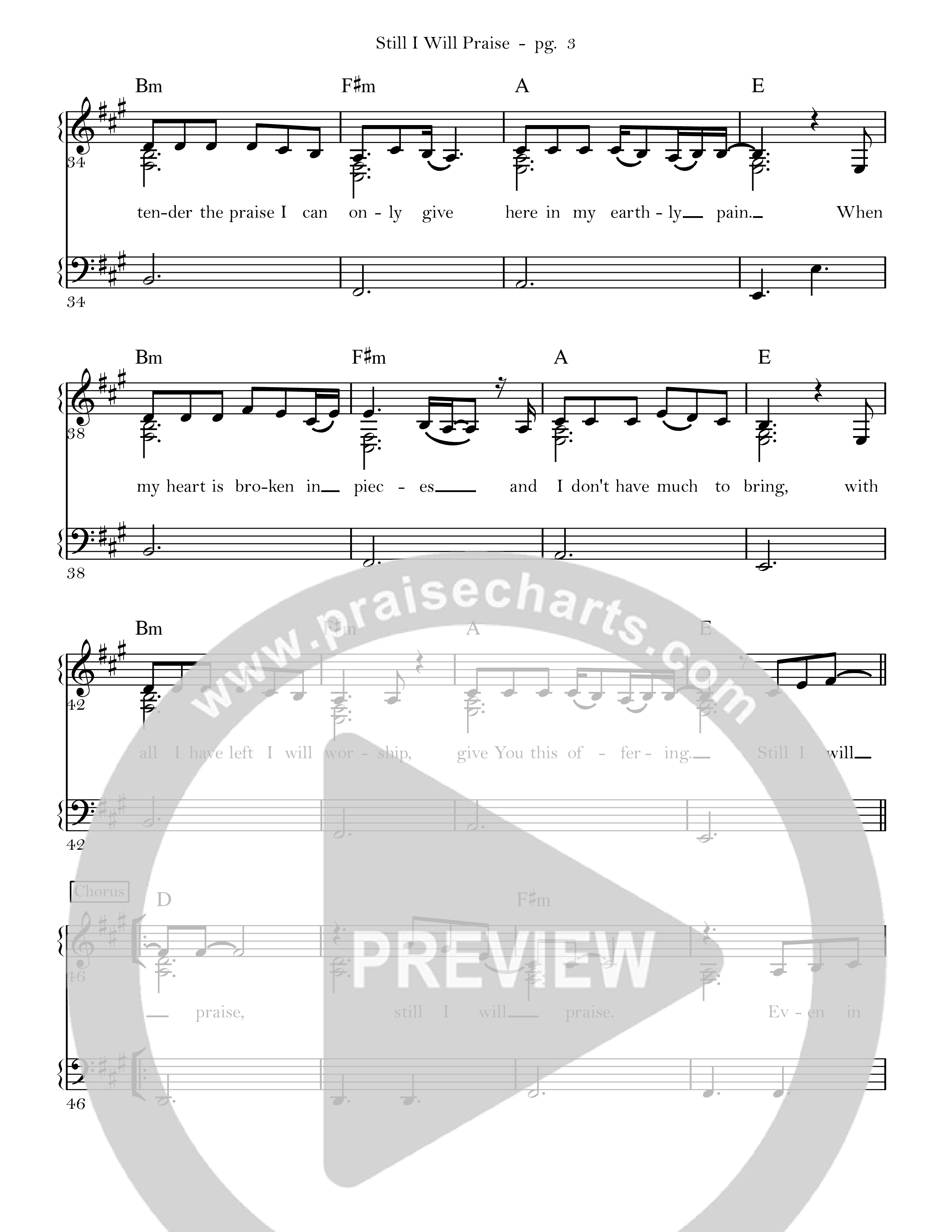 Still I Will Praise Piano Sheet (Songs From The Soil / Lucy Grimble)