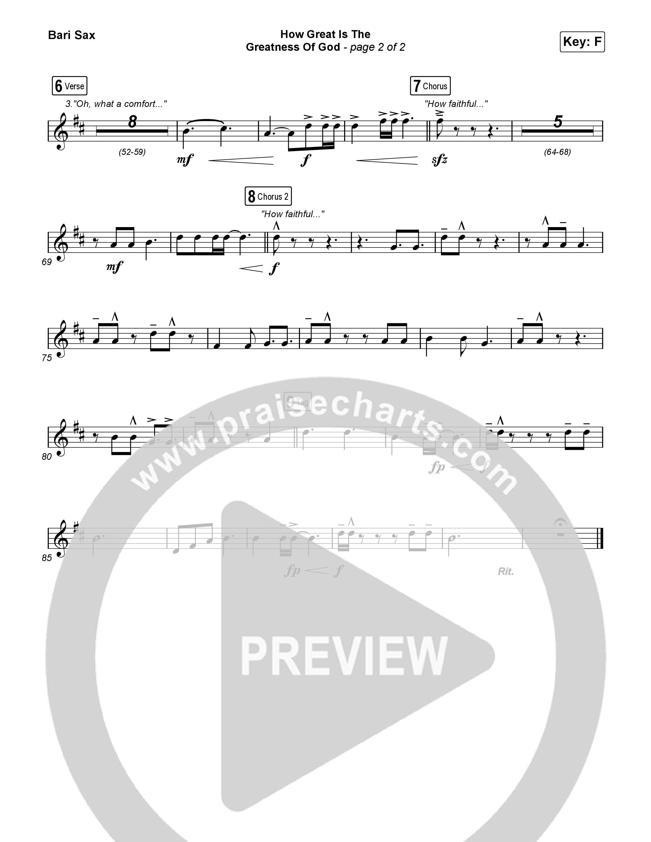 How Great Is The Greatness Of God (Live) Bari Sax (Keith & Kristyn Getty / Matt Boswell / Matt Papa / Bryan Fowler / Sing!)