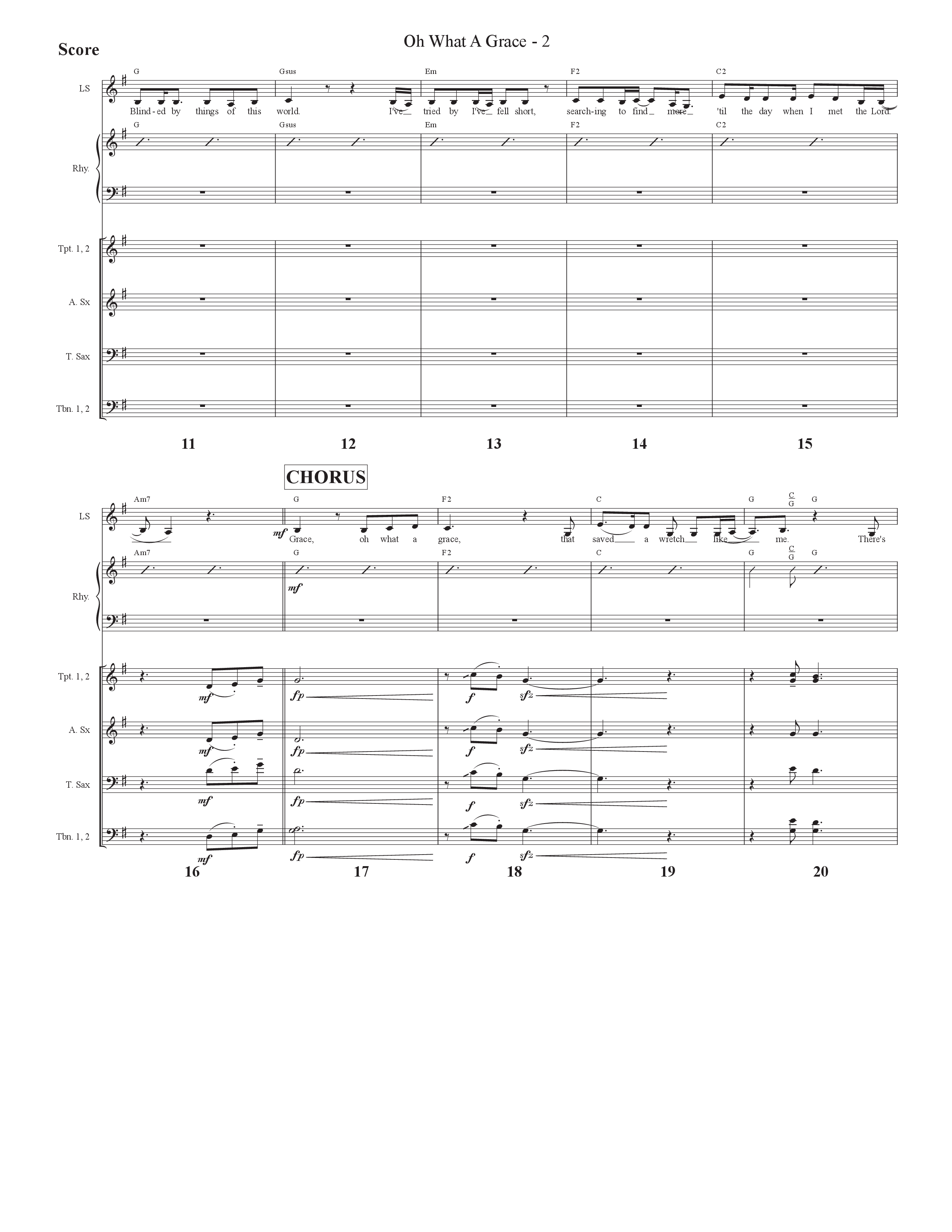 Oh What A Grace Orchestration (Arr. BJ Davis / Bell Shoals Music)