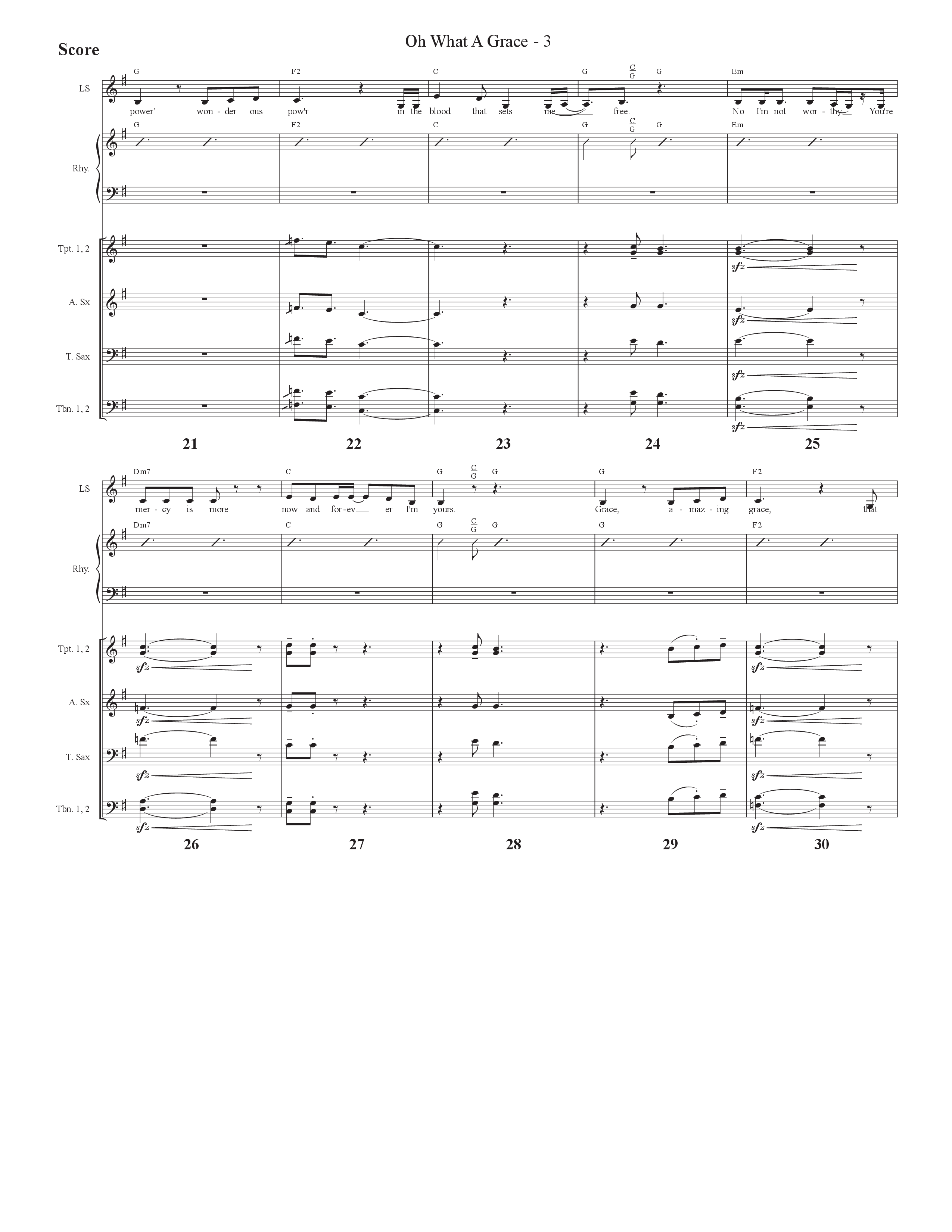 Oh What A Grace Orchestration (Arr. BJ Davis / Bell Shoals Music)