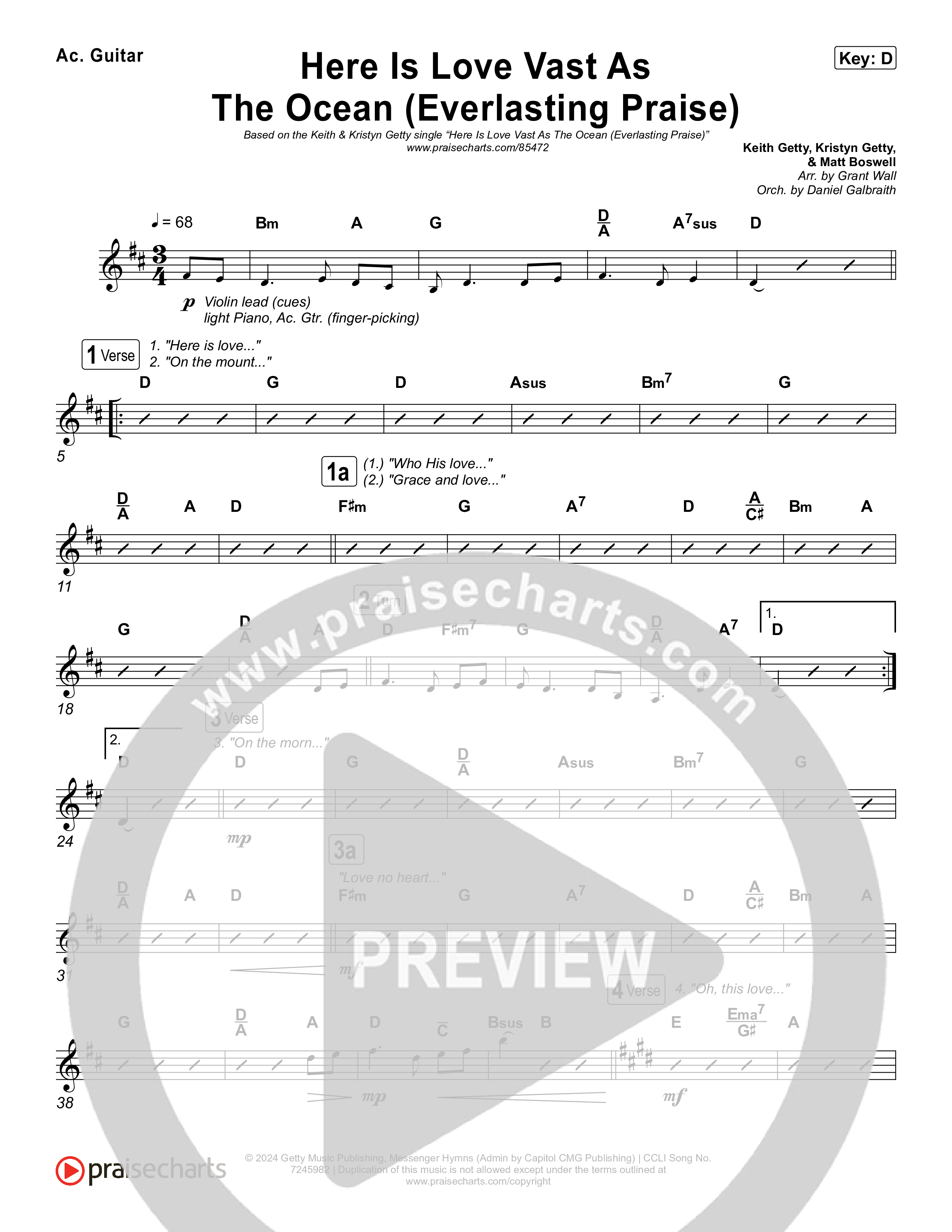 Here Is Love Vast As The Ocean (Everlasting Praise) Rhythm Chart (Keith & Kristyn Getty / Sandra McCracken / Sing!)
