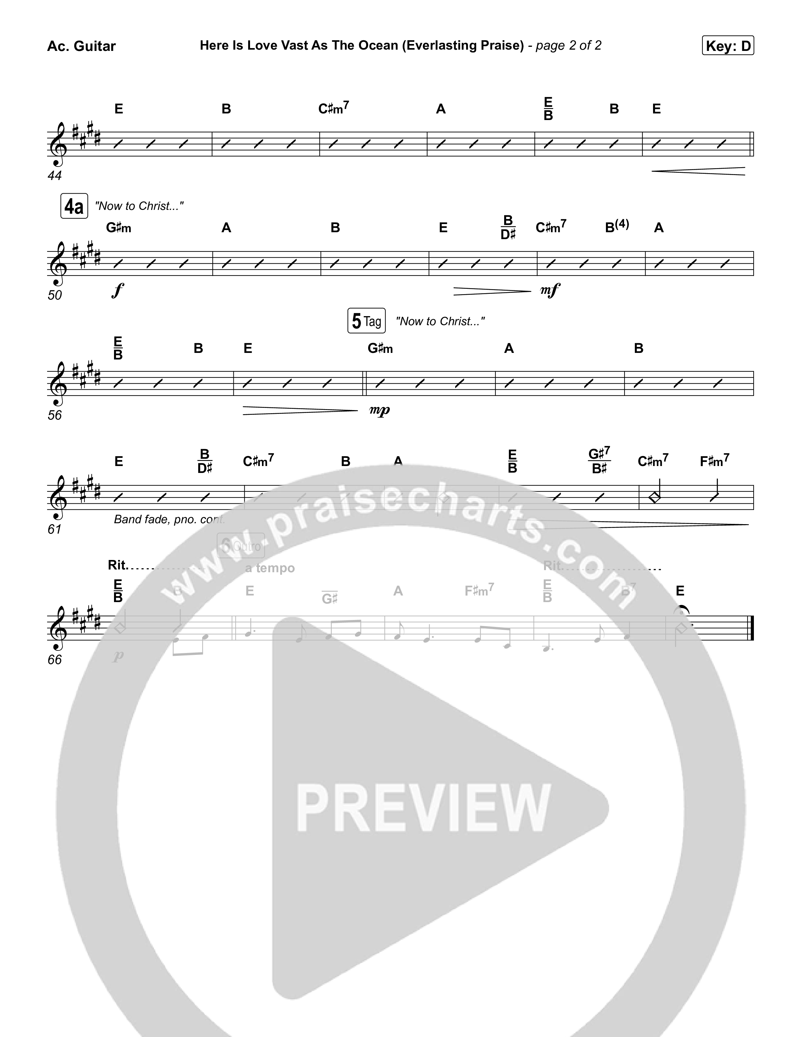 Here Is Love Vast As The Ocean (Everlasting Praise) Acoustic Guitar (Keith & Kristyn Getty / Sandra McCracken / Sing!)