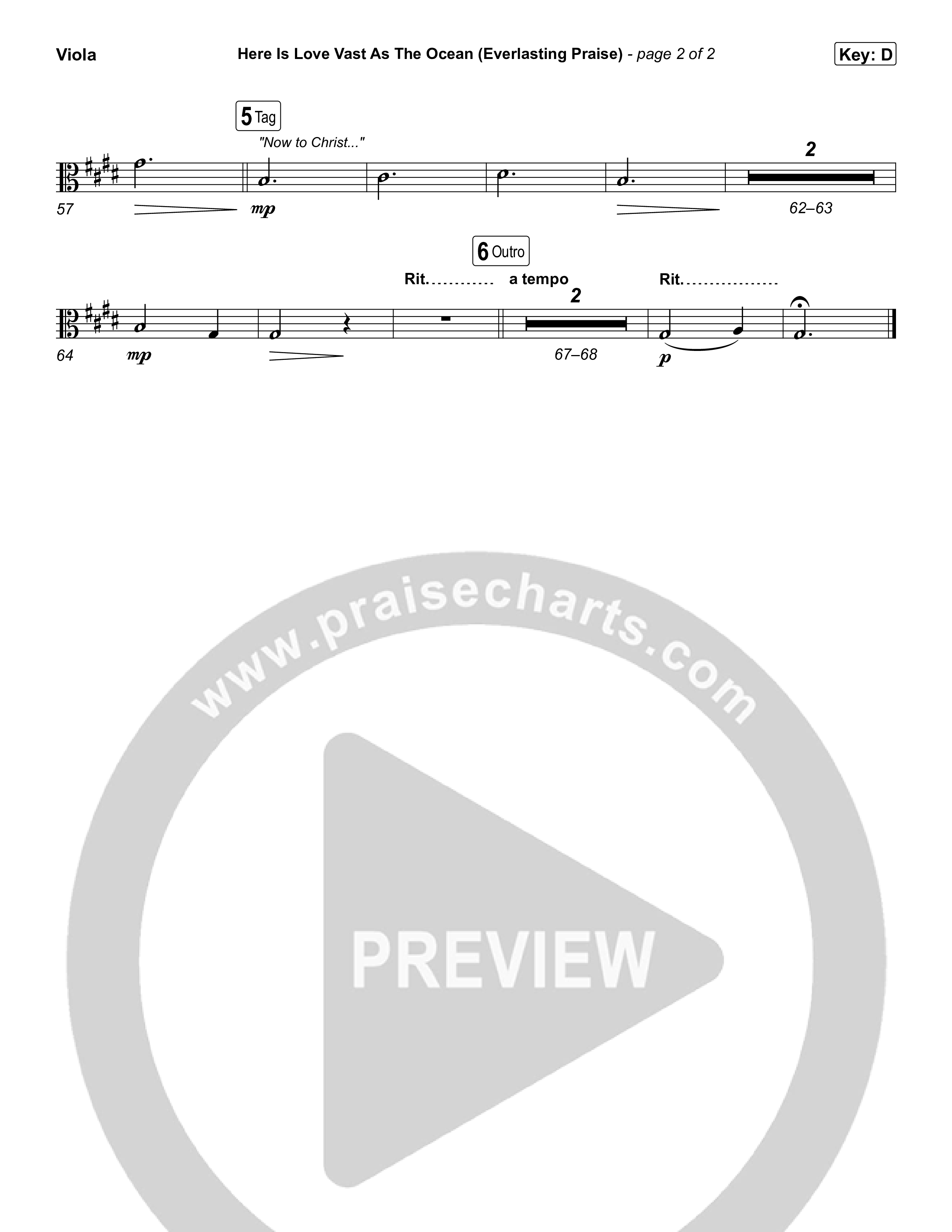 Here Is Love Vast As The Ocean (Everlasting Praise) Viola (Keith & Kristyn Getty / Sandra McCracken / Sing!)