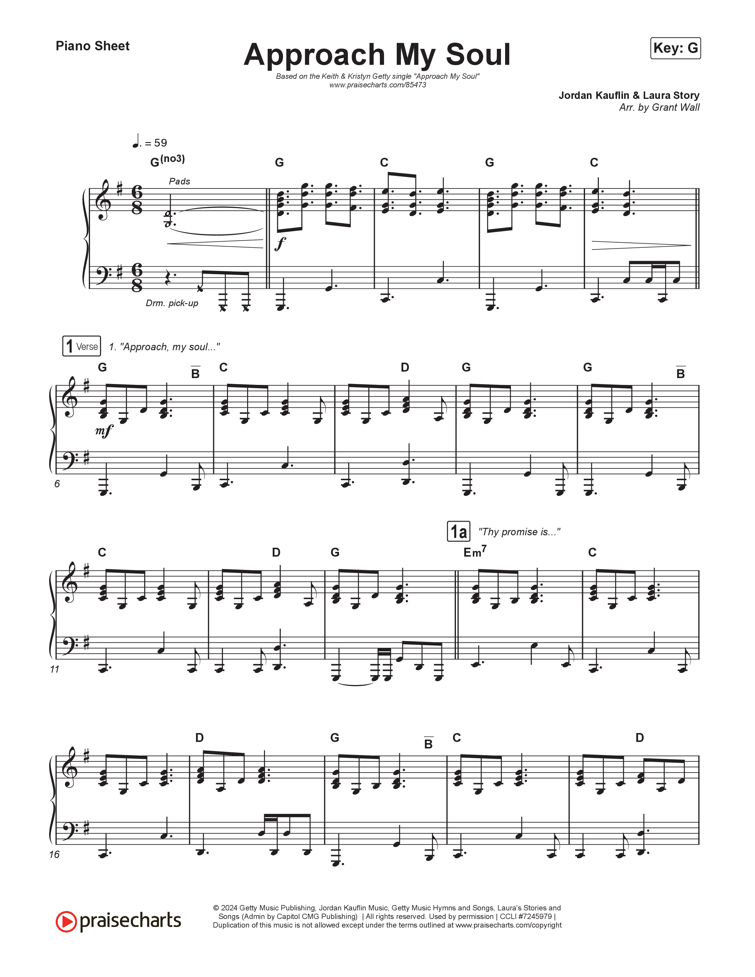Approach My Soul Piano Sheet (Keith & Kristyn Getty / Sing!)