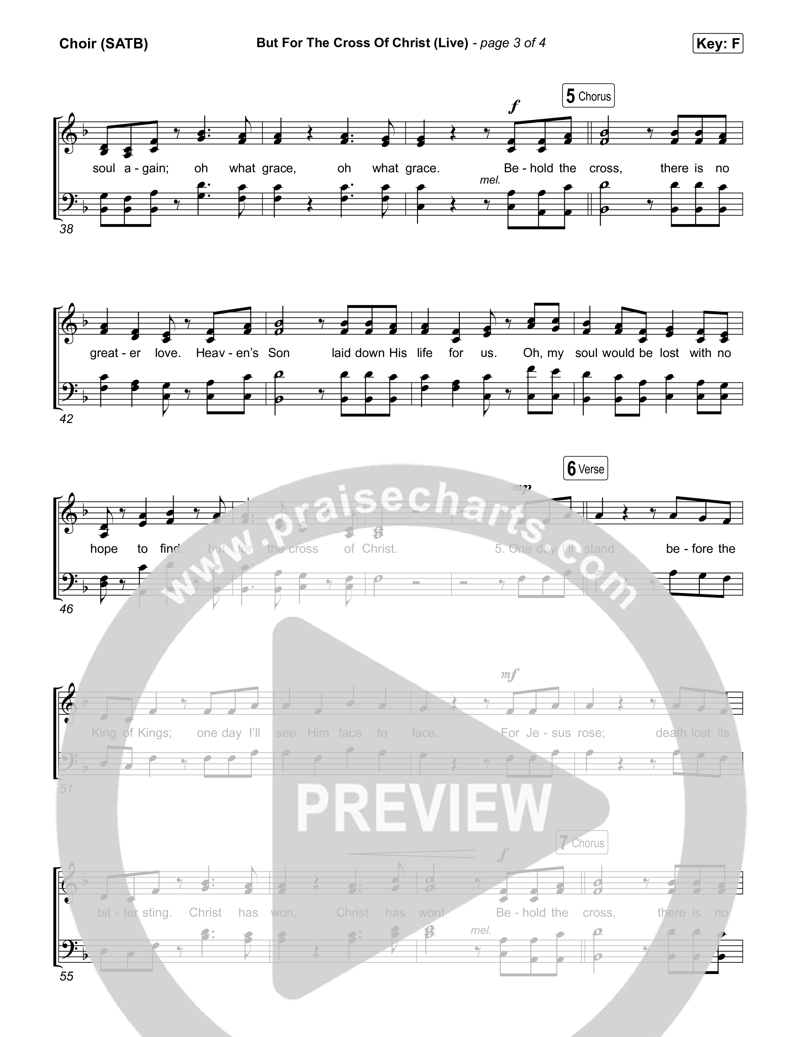 But For The Cross Of Christ Choir Sheet (SATB) (Keith & Kristyn Getty / Bryan Fowler / Sing!)