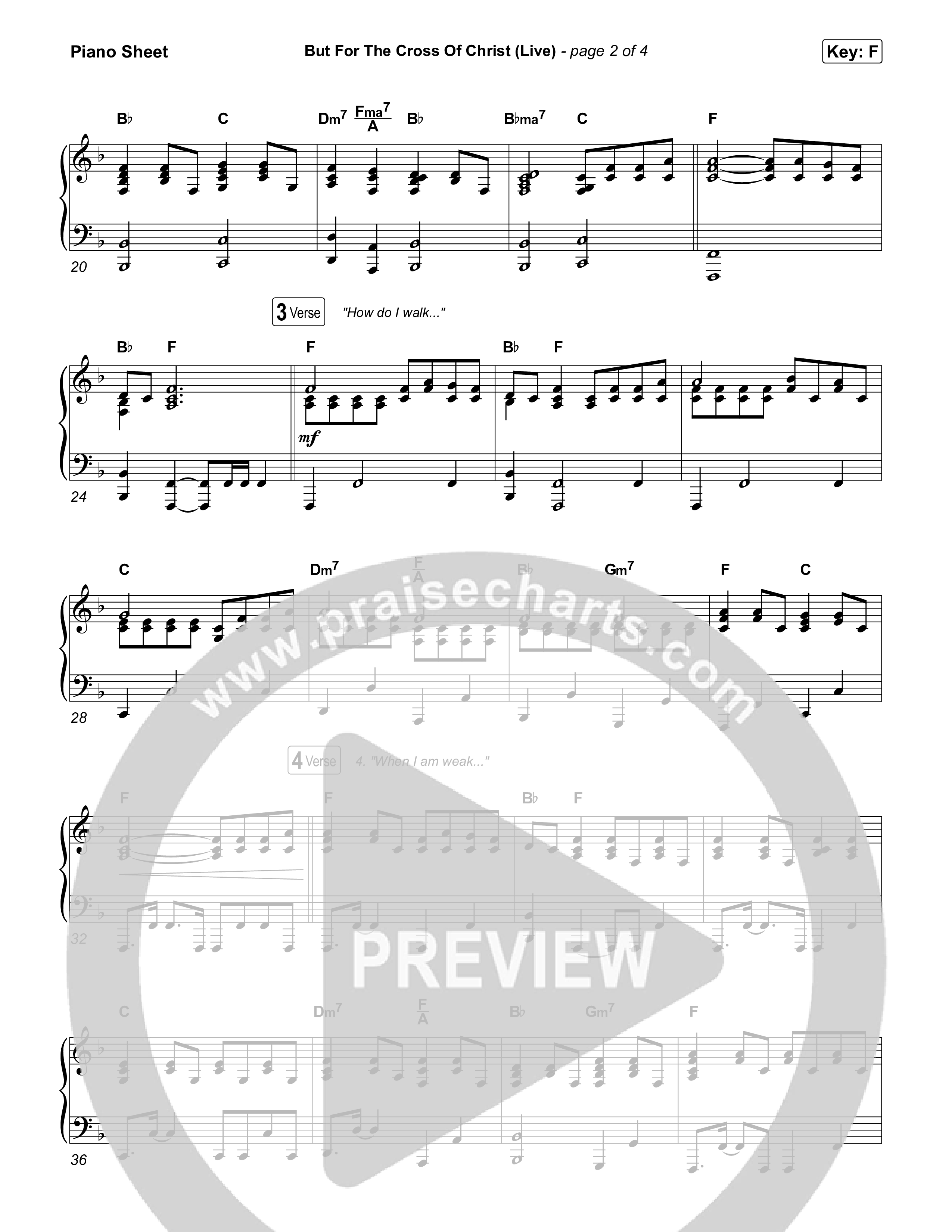 But For The Cross Of Christ Piano Sheet (Keith & Kristyn Getty / Bryan Fowler / Sing!)