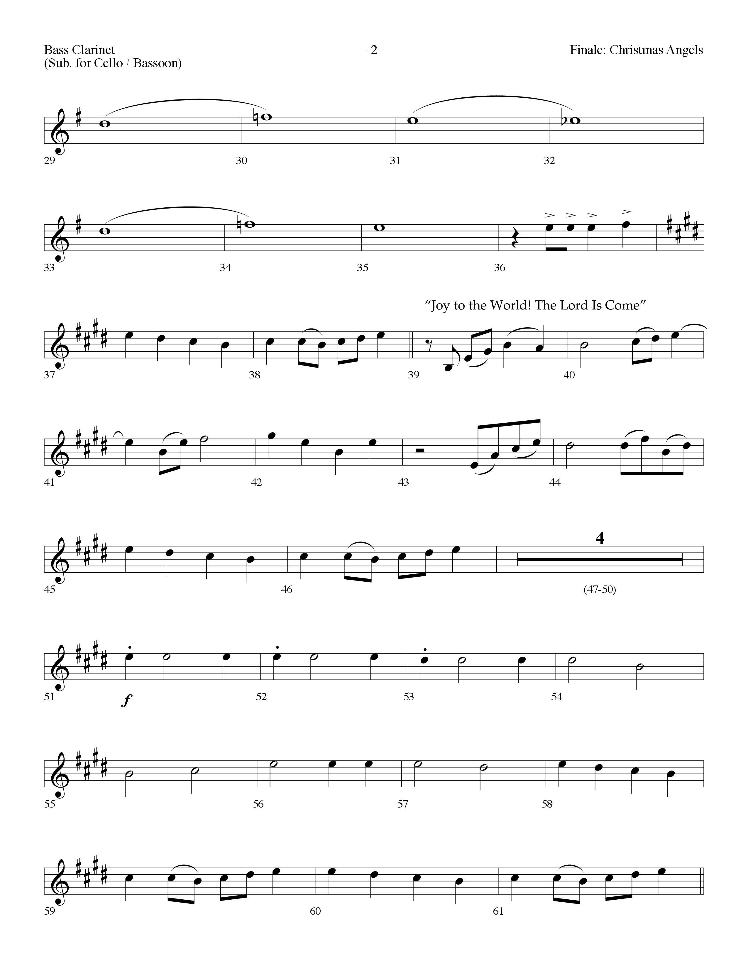 Come And See (with Finale: Christmas Angels) (Choral Anthem SATB) Bass Clarinet (Lifeway Choral / Arr. Dennis Allen)