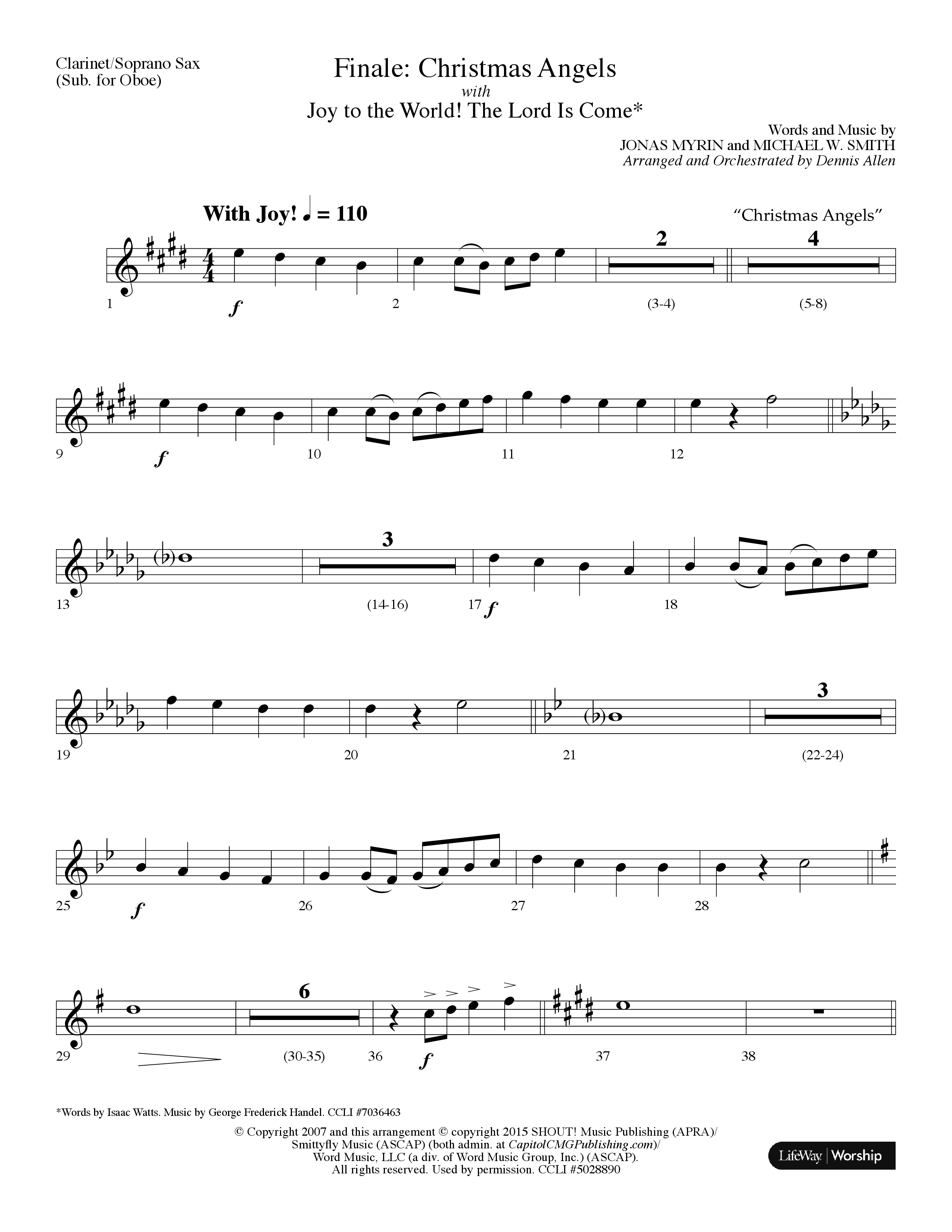 Come And See (with Finale: Christmas Angels) (Choral Anthem SATB) Clarinet/Soprano Sax (Lifeway Choral / Arr. Dennis Allen)