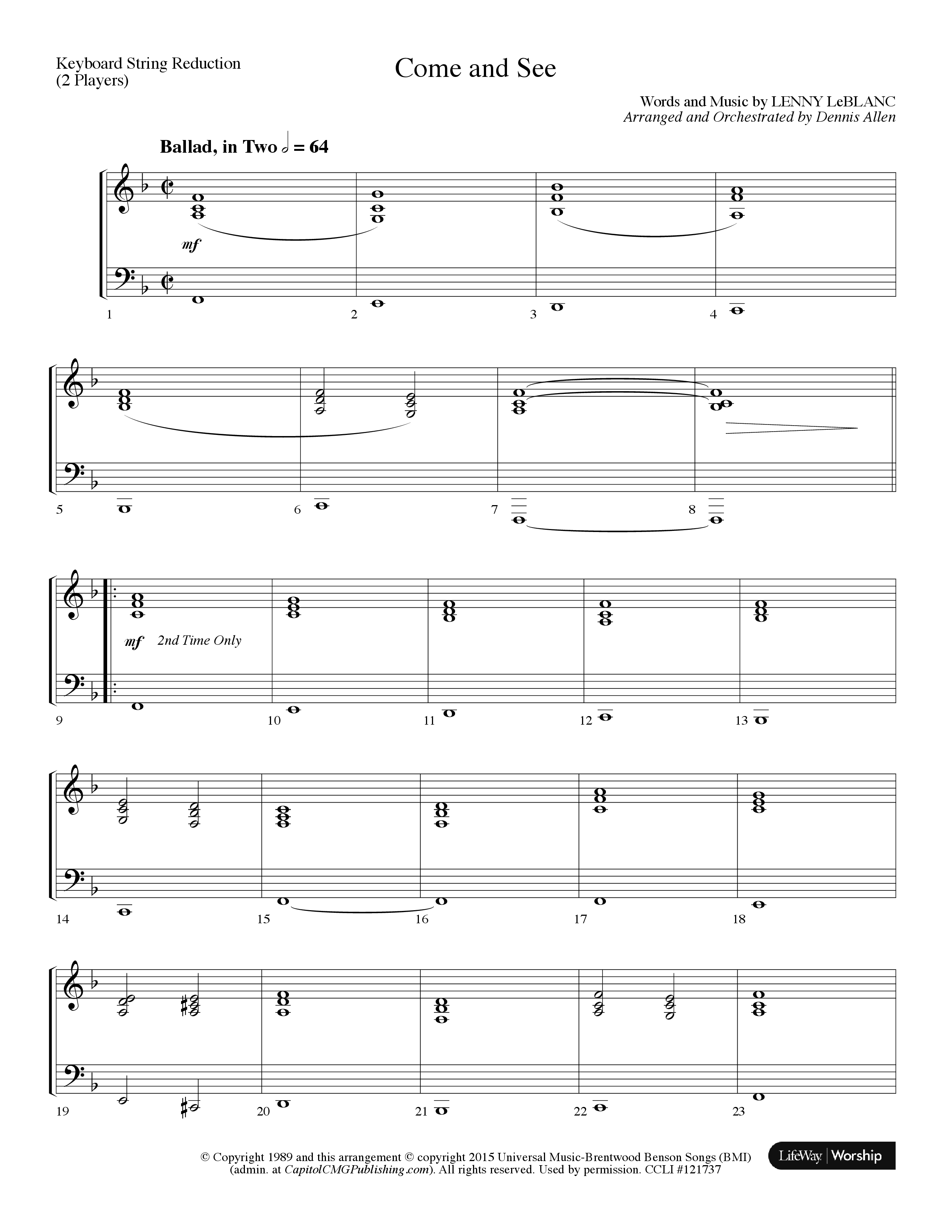 Come And See (with Finale: Christmas Angels) (Choral Anthem SATB) String Reduction (Lifeway Choral / Arr. Dennis Allen)