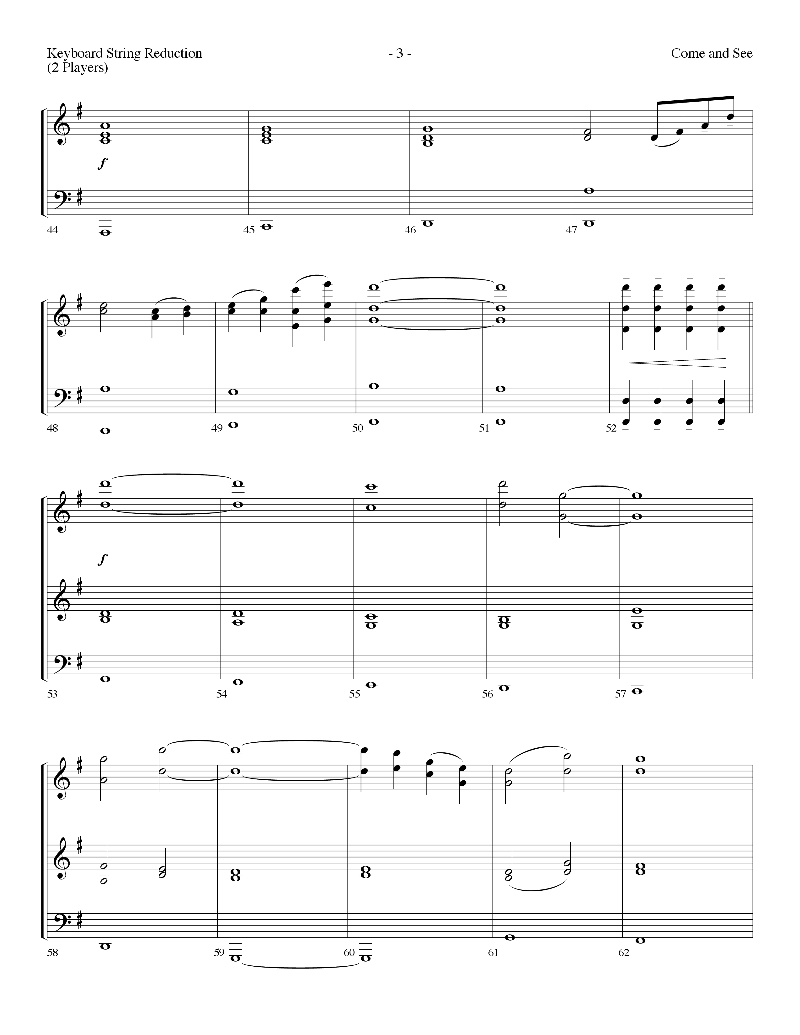 Come And See (with Finale: Christmas Angels) (Choral Anthem SATB) String Reduction (Lifeway Choral / Arr. Dennis Allen)