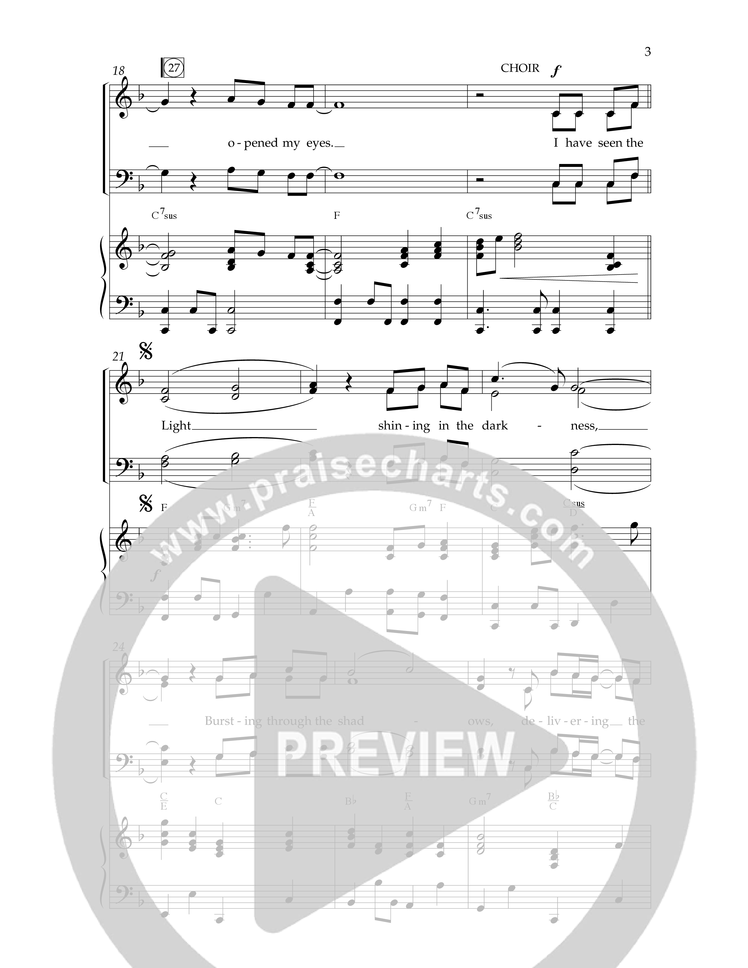 I Have Seen The Light (Choral Anthem SATB) Anthem (SATB/Piano) (Lifeway Choral / Arr. Dennis Allen)