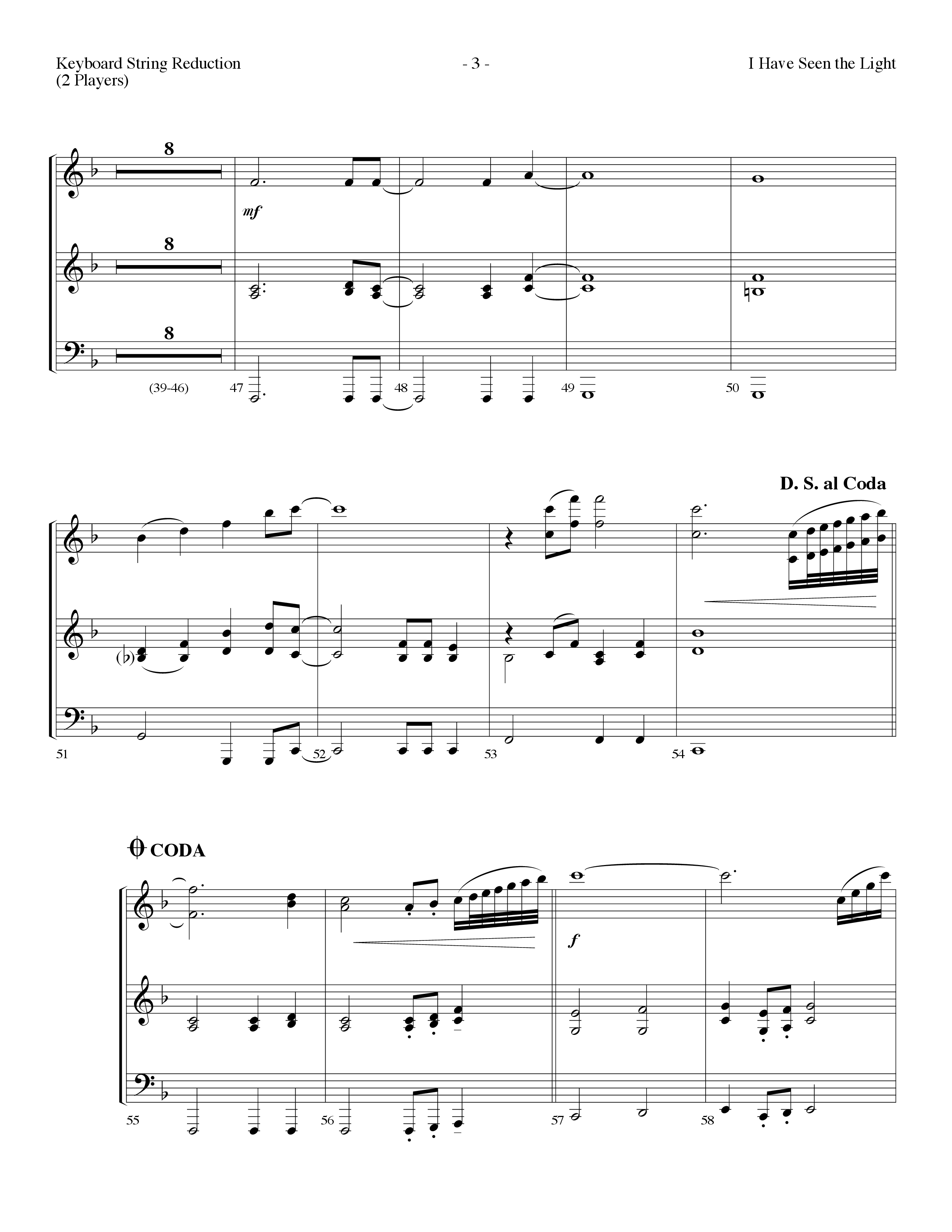I Have Seen The Light (Choral Anthem SATB) String Reduction (Lifeway Choral / Arr. Dennis Allen)