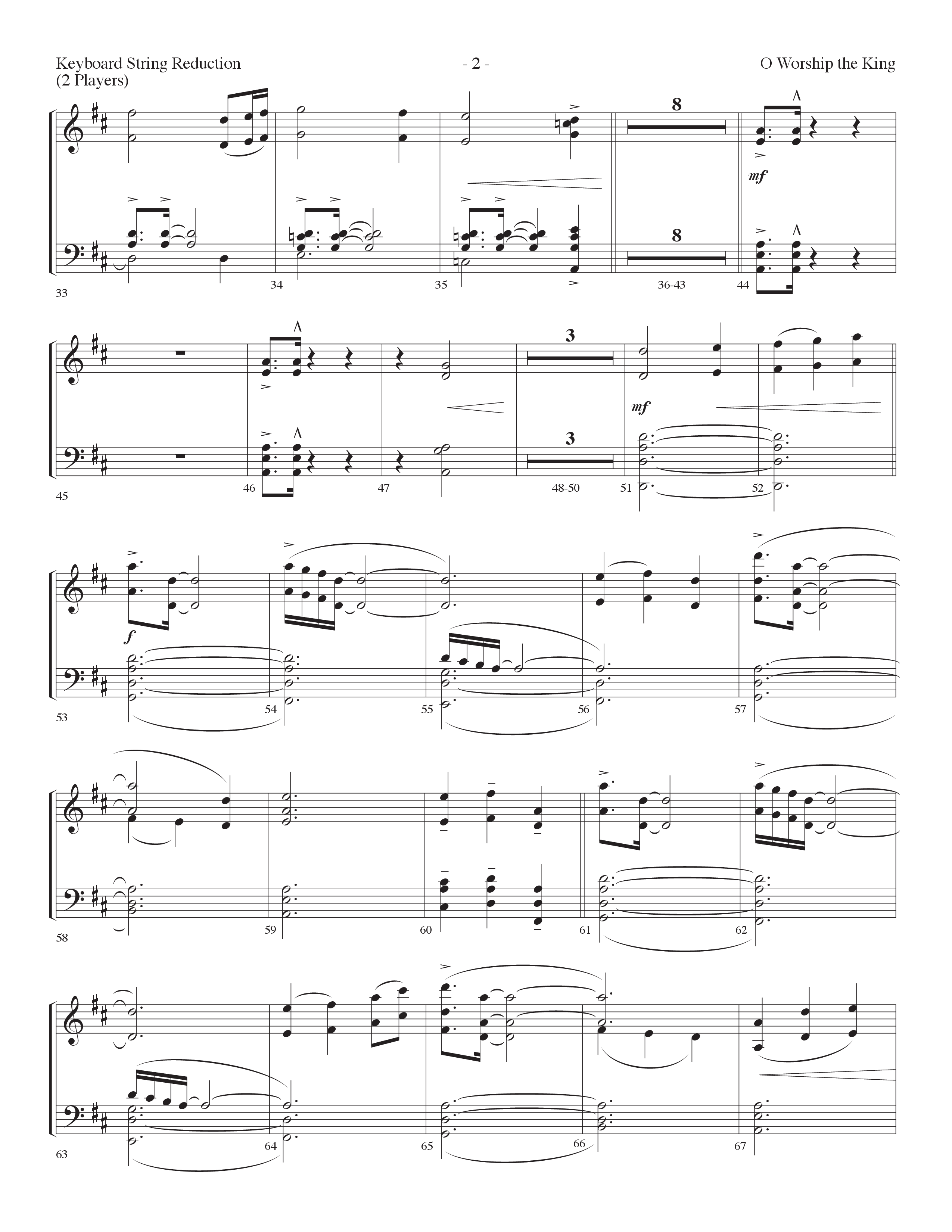 O Worship The King (All Joy) (Choral Anthem SATB) String Reduction (Lifeway Choral / Arr. Cliff Duren)