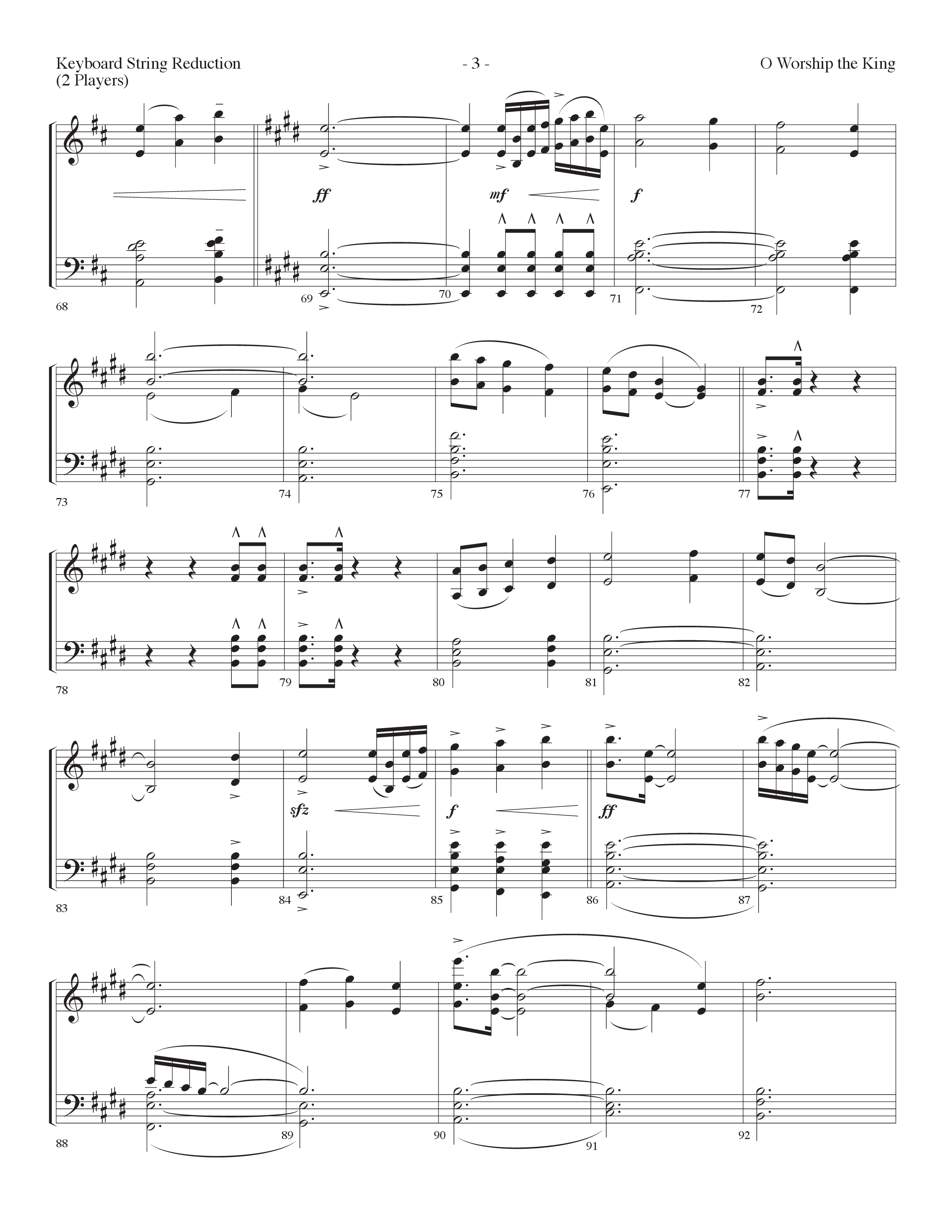 O Worship The King (All Joy) (Choral Anthem SATB) String Reduction (Lifeway Choral / Arr. Cliff Duren)
